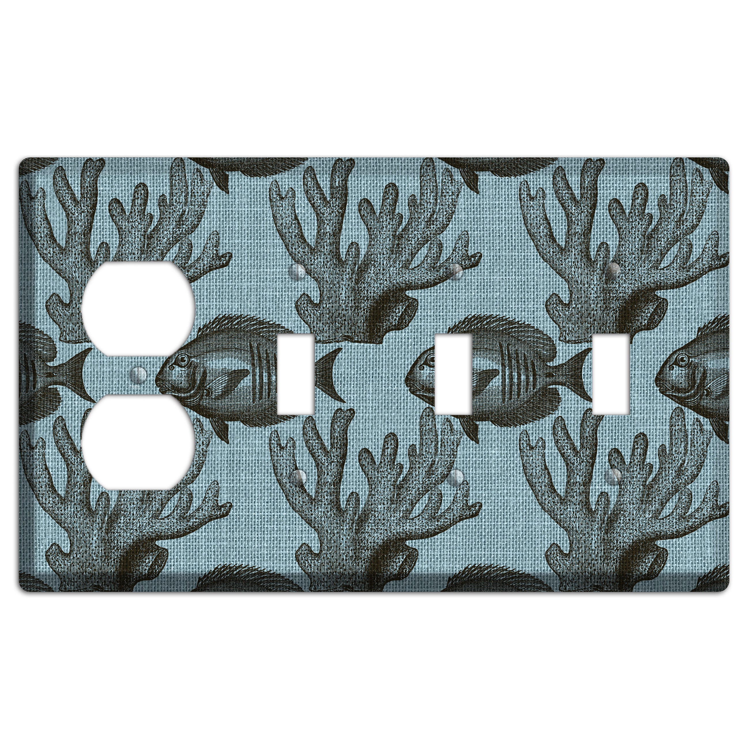 Reef Encounter Duplex / 3 Toggle Wallplate
