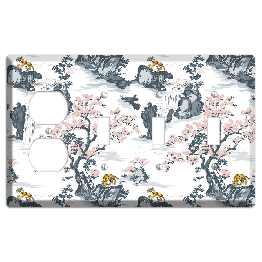Tiger's Mountain Vigil Duplex / 3 Toggle Wallplate