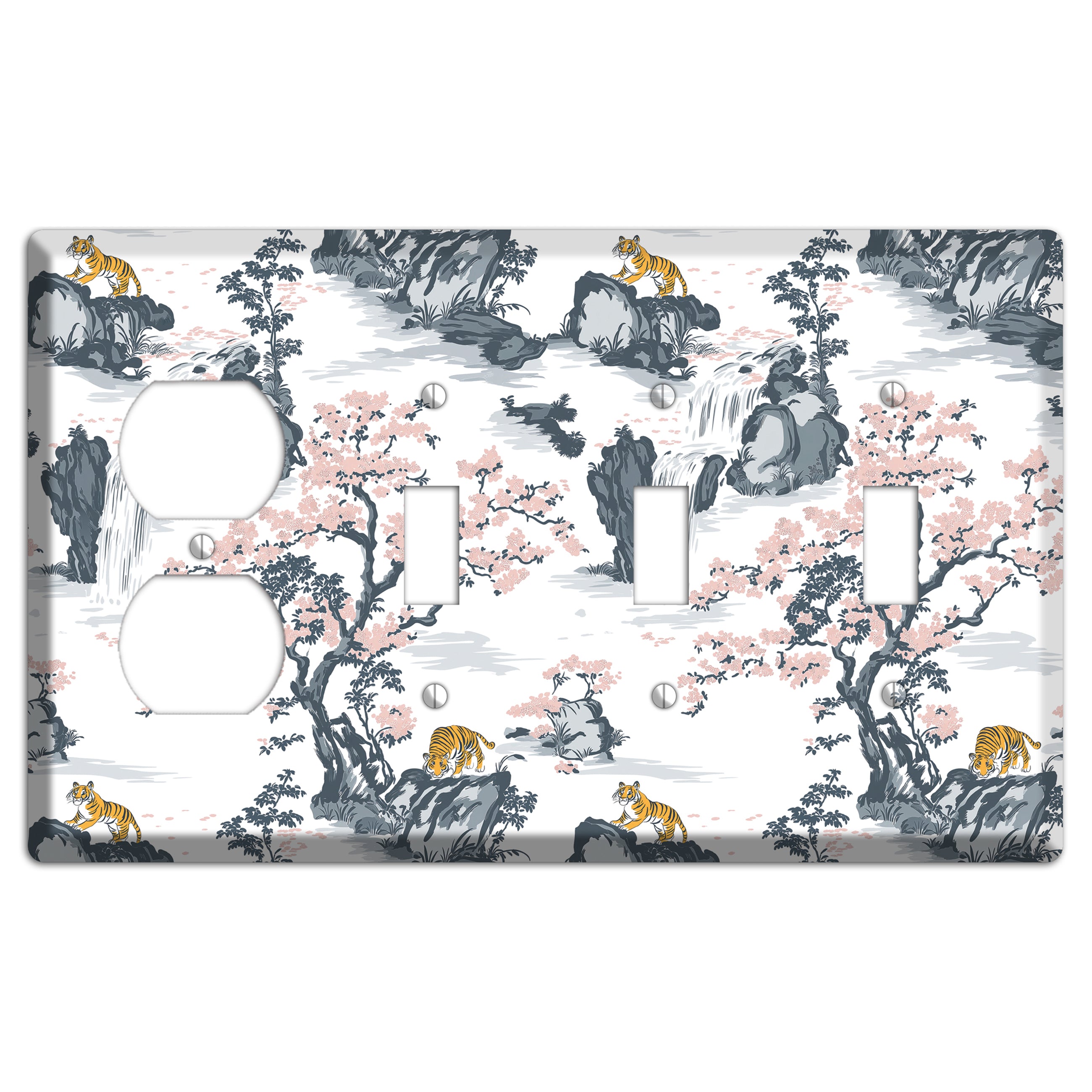 Tiger's Mountain Vigil Duplex / 3 Toggle Wallplate