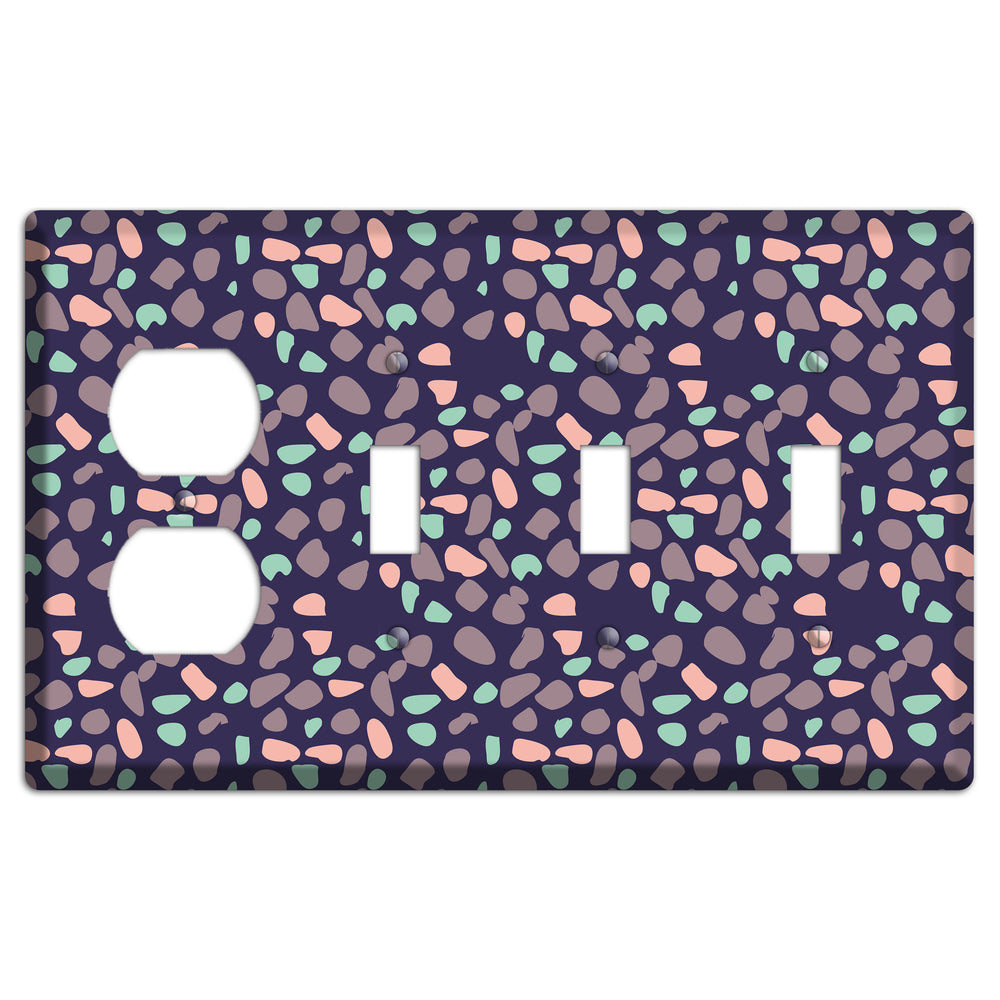 Cosmic Sprinkle Duplex / 3 Toggle Wallplate