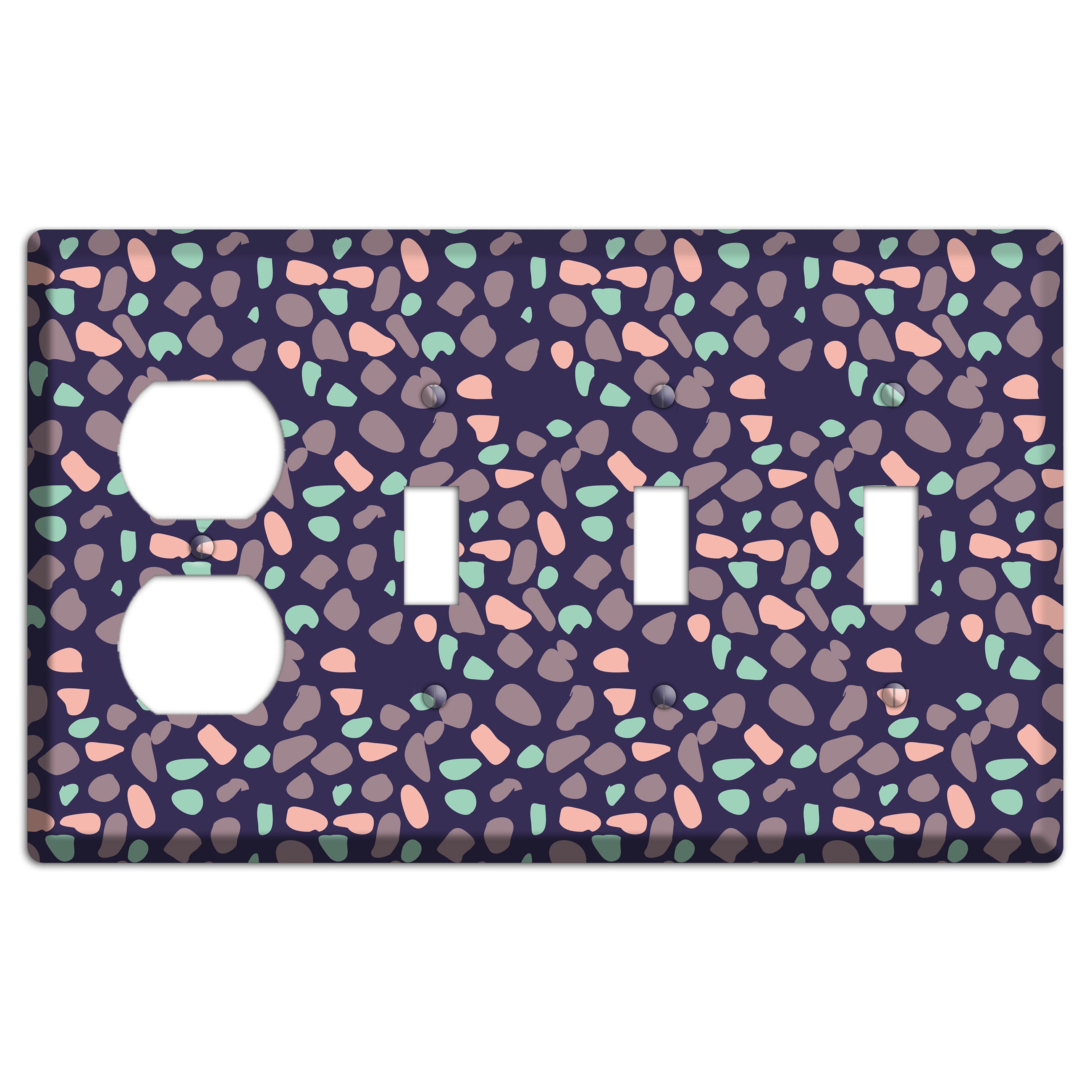 Cosmic Sprinkle Duplex / 3 Toggle Wallplate