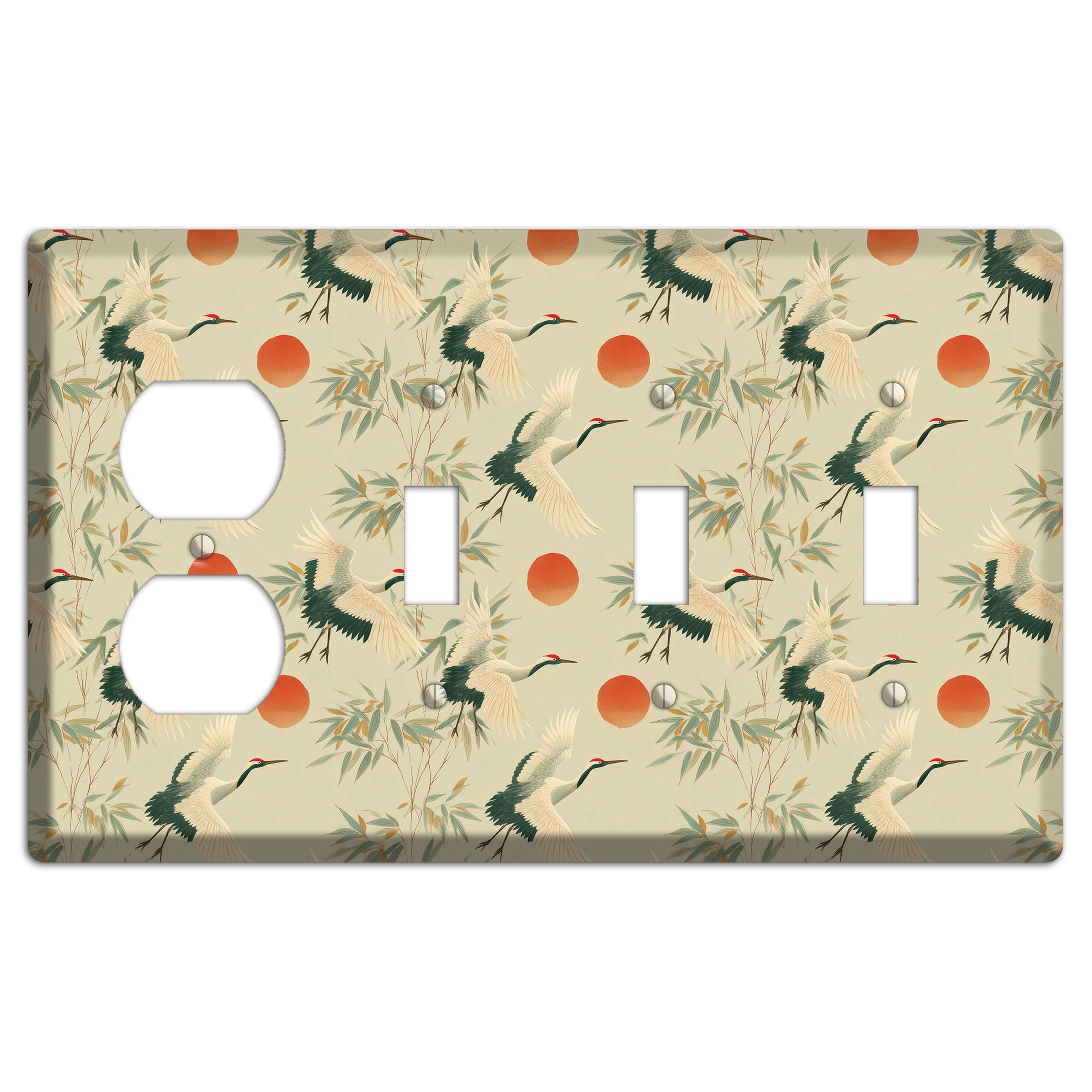 Celadon Sun Migration Duplex / 3 Toggle Wallplate