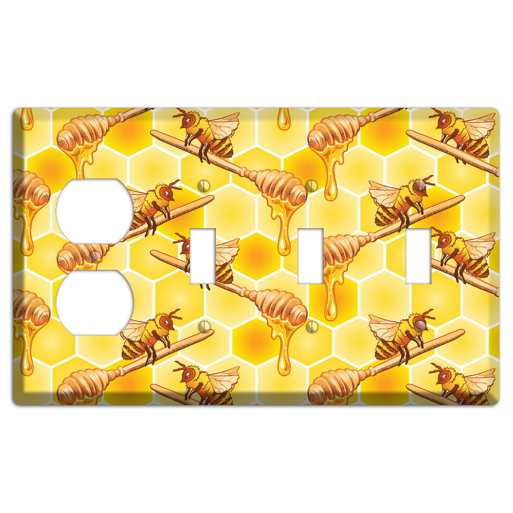 Honeyed Vigil Duplex / 3 Toggle Wallplate