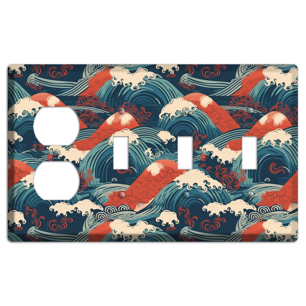 Koi & Tempest Duplex / 3 Toggle Wallplate