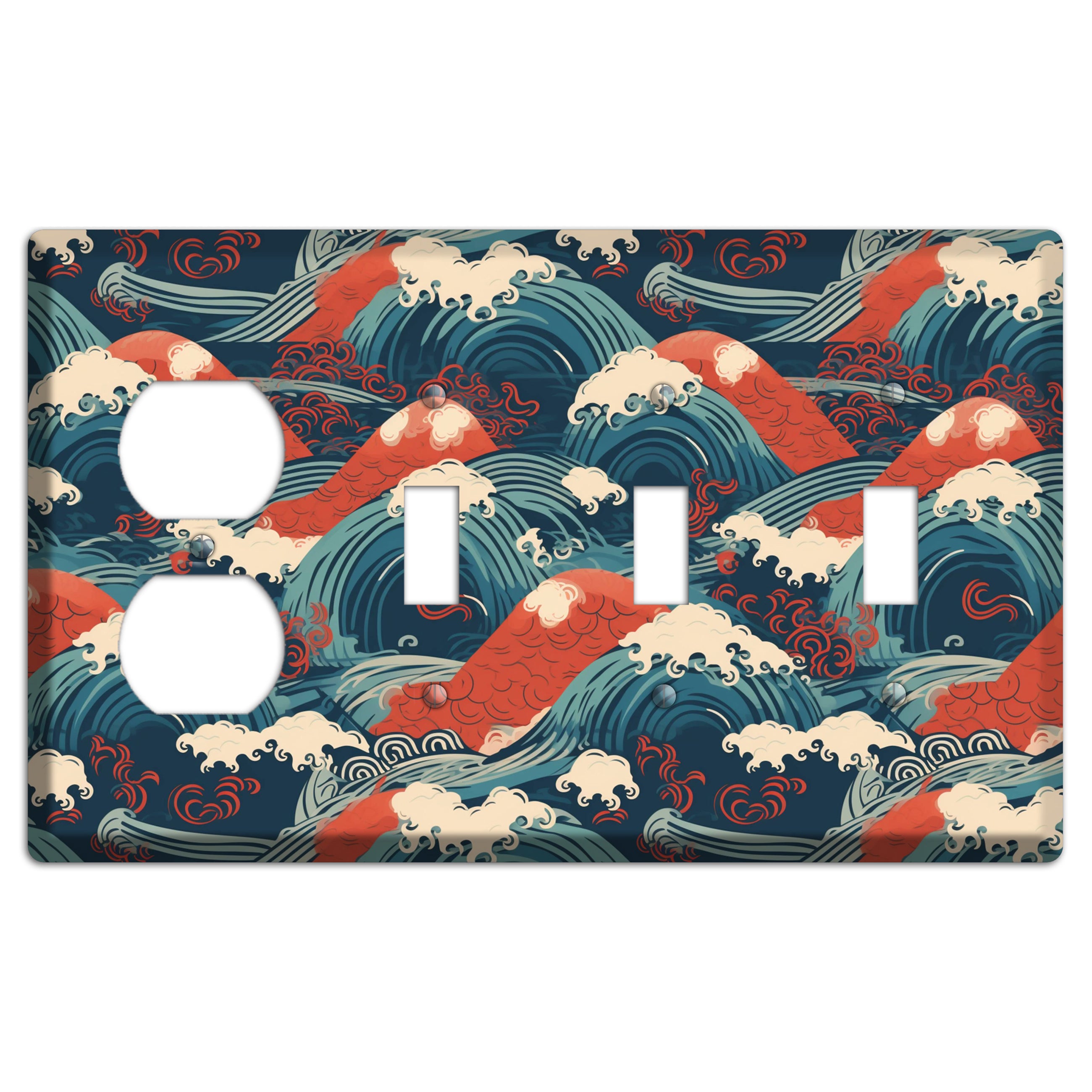 Koi & Tempest Duplex / 3 Toggle Wallplate