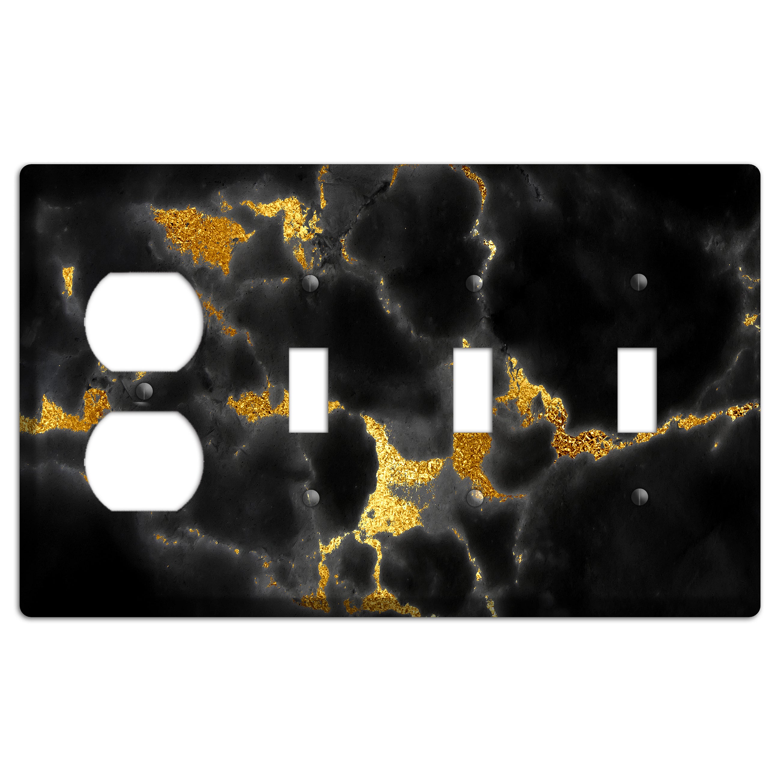 Equator Marble Duplex / 3 Toggle Wallplate