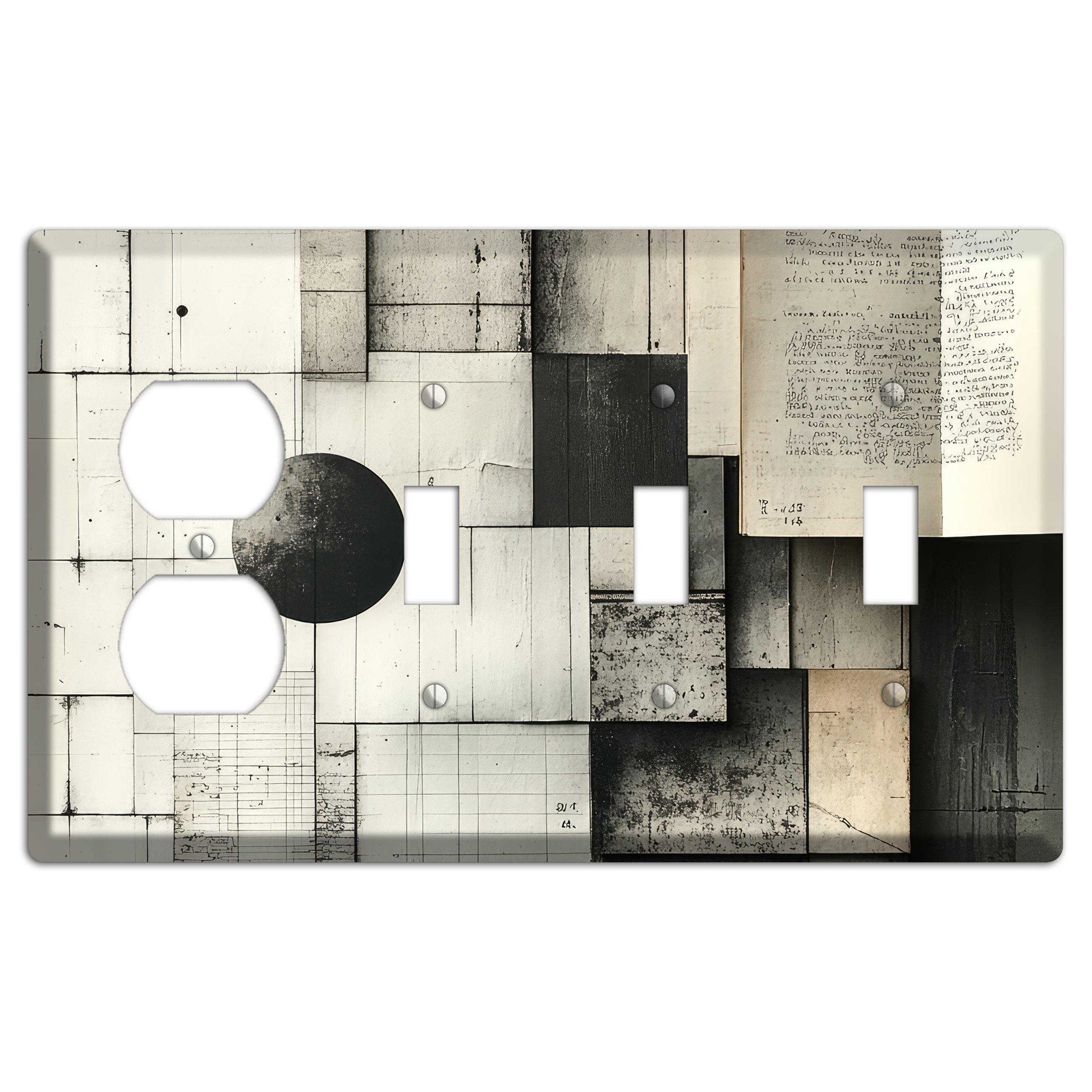 Ledger & Void Duplex / 3 Toggle Wallplate