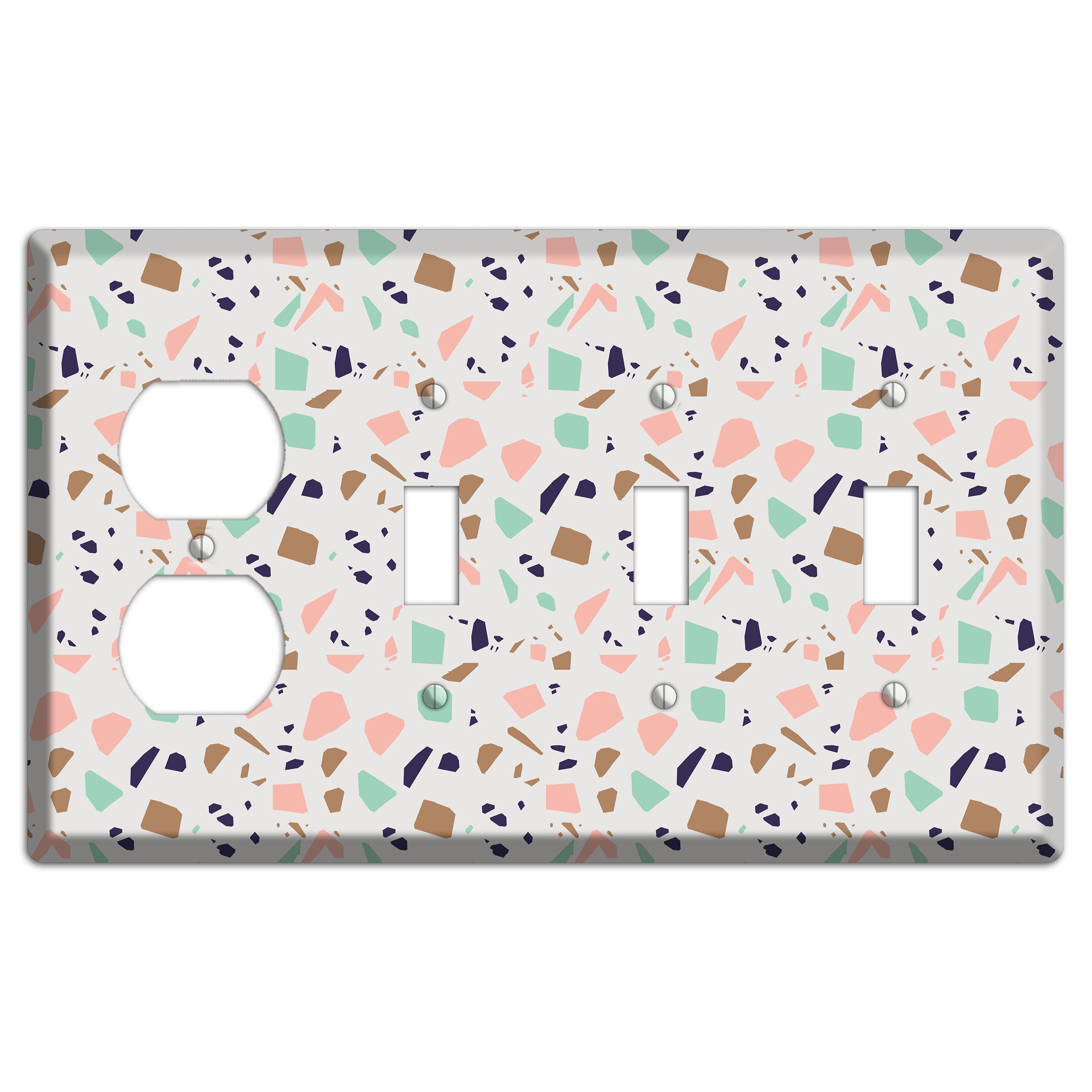 Candyfetti Quartz Duplex / 3 Toggle Wallplate