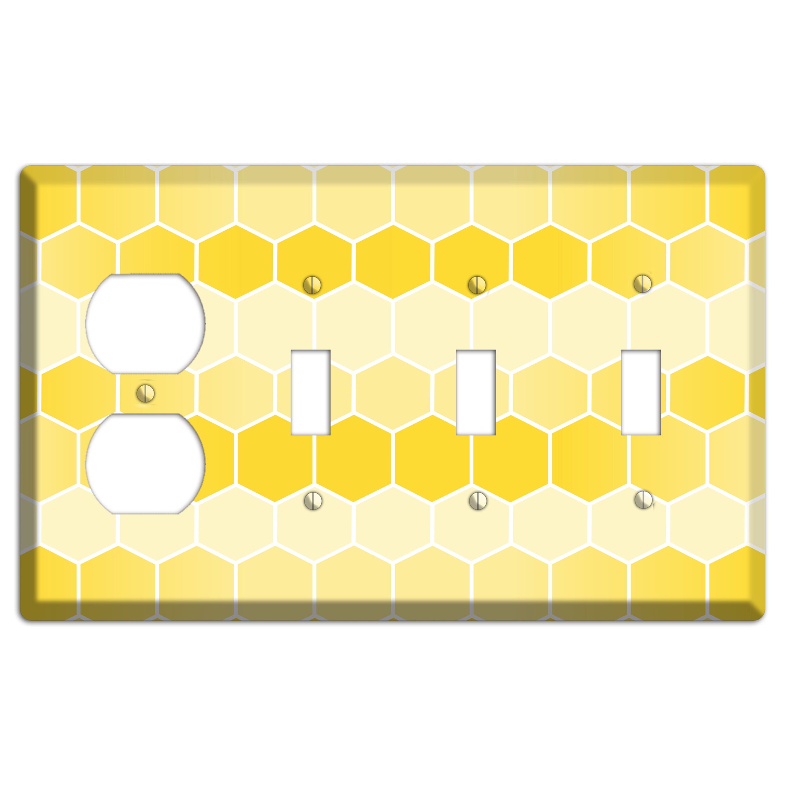 Golden Comb Drift Duplex / 3 Toggle Wallplate