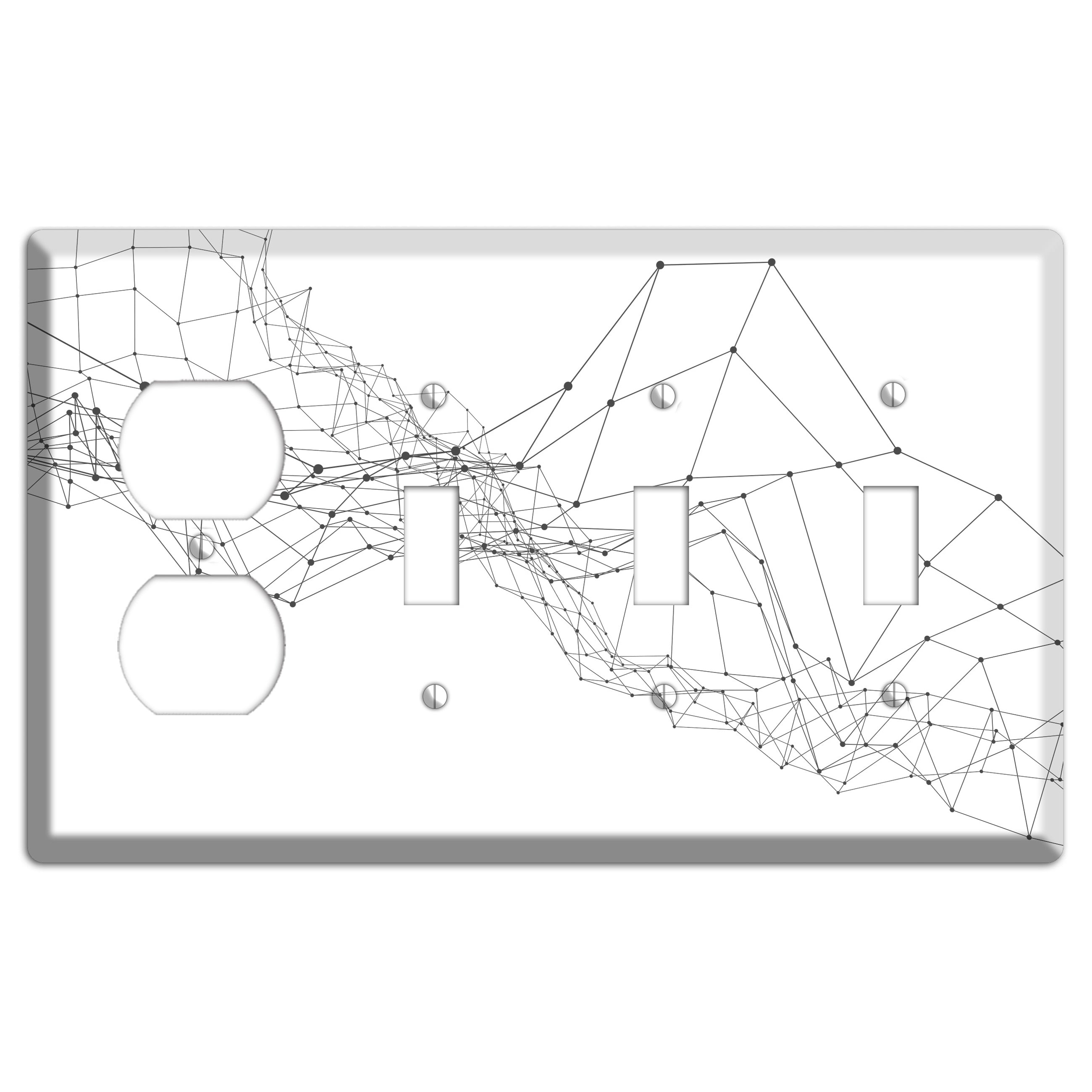 Drift Network Collapse Duplex / 3 Toggle Wallplate