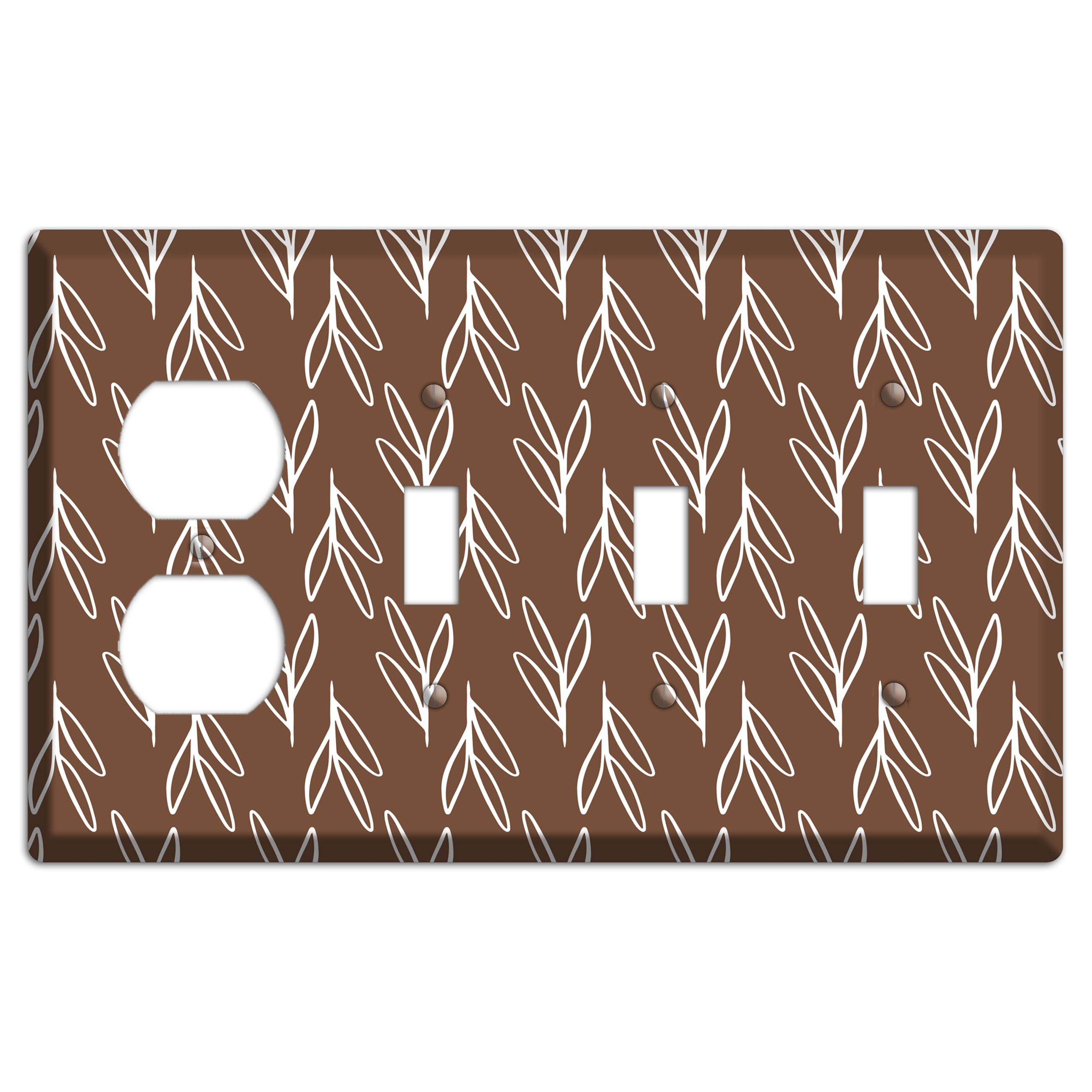 Wheat & Shadow Duplex / 3 Toggle Wallplate