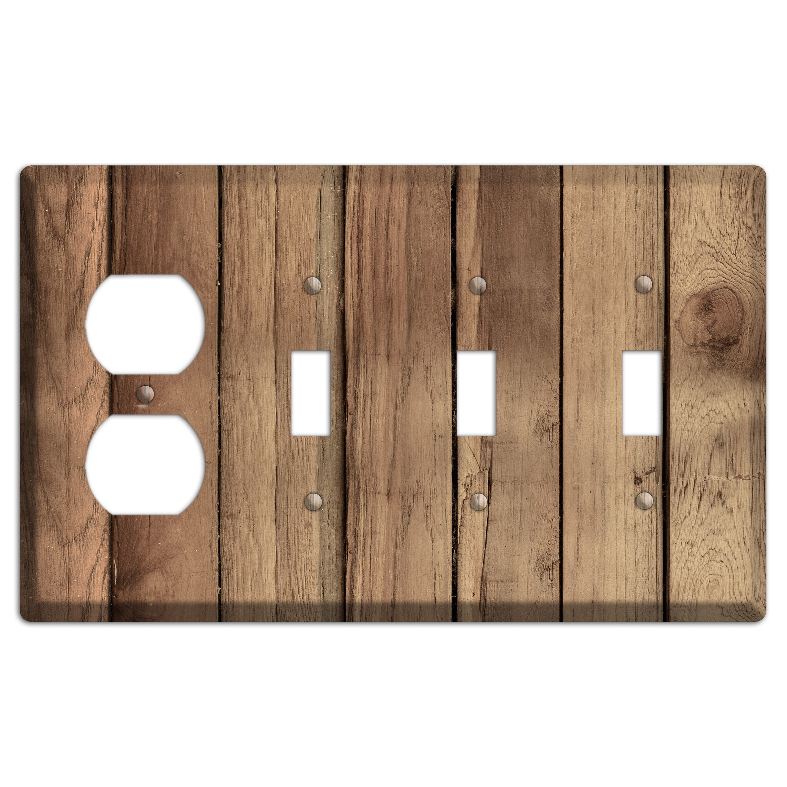Saltwood Panels Duplex / 3 Toggle Wallplate
