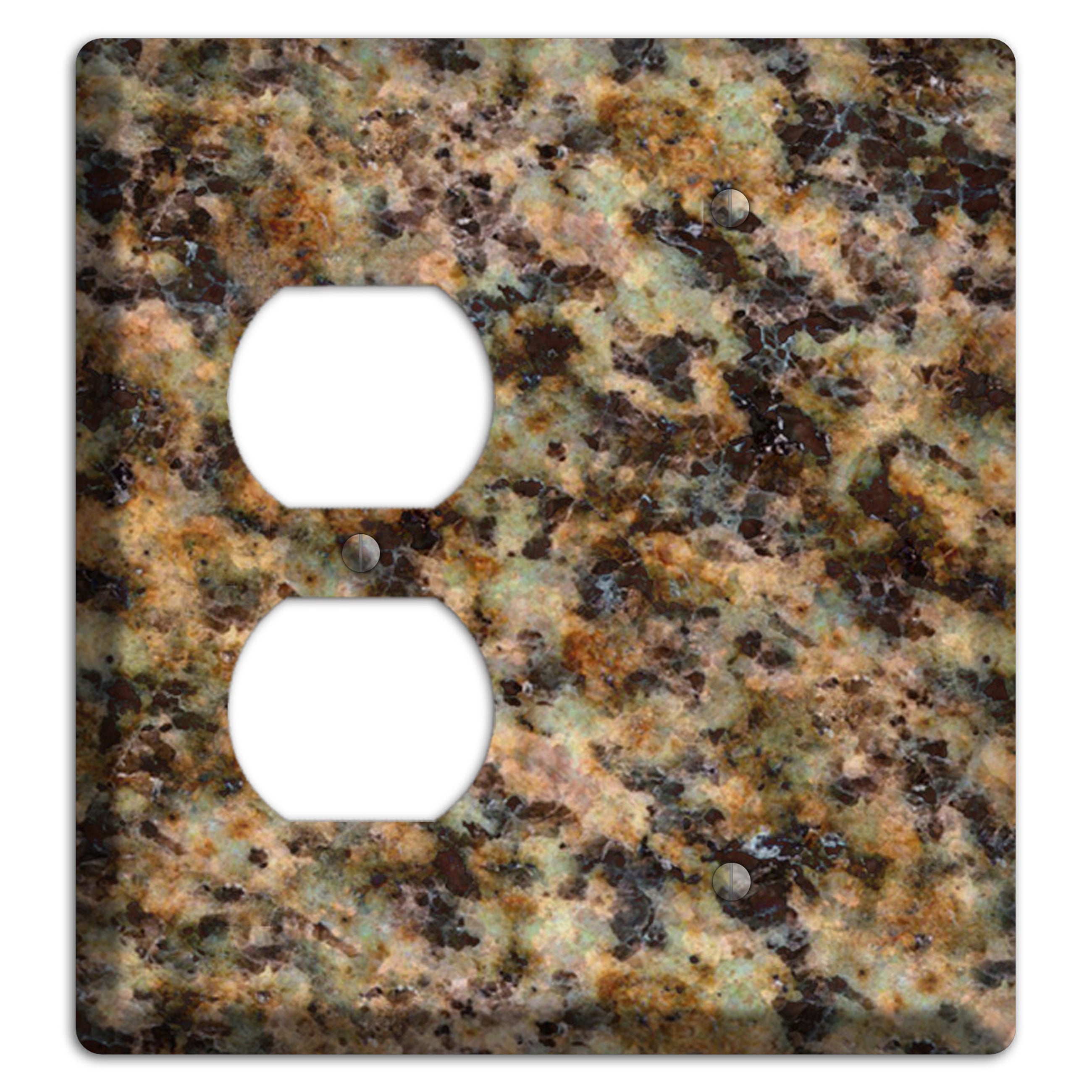 Verde Butterfly Granite Duplex / Blank Wallplate