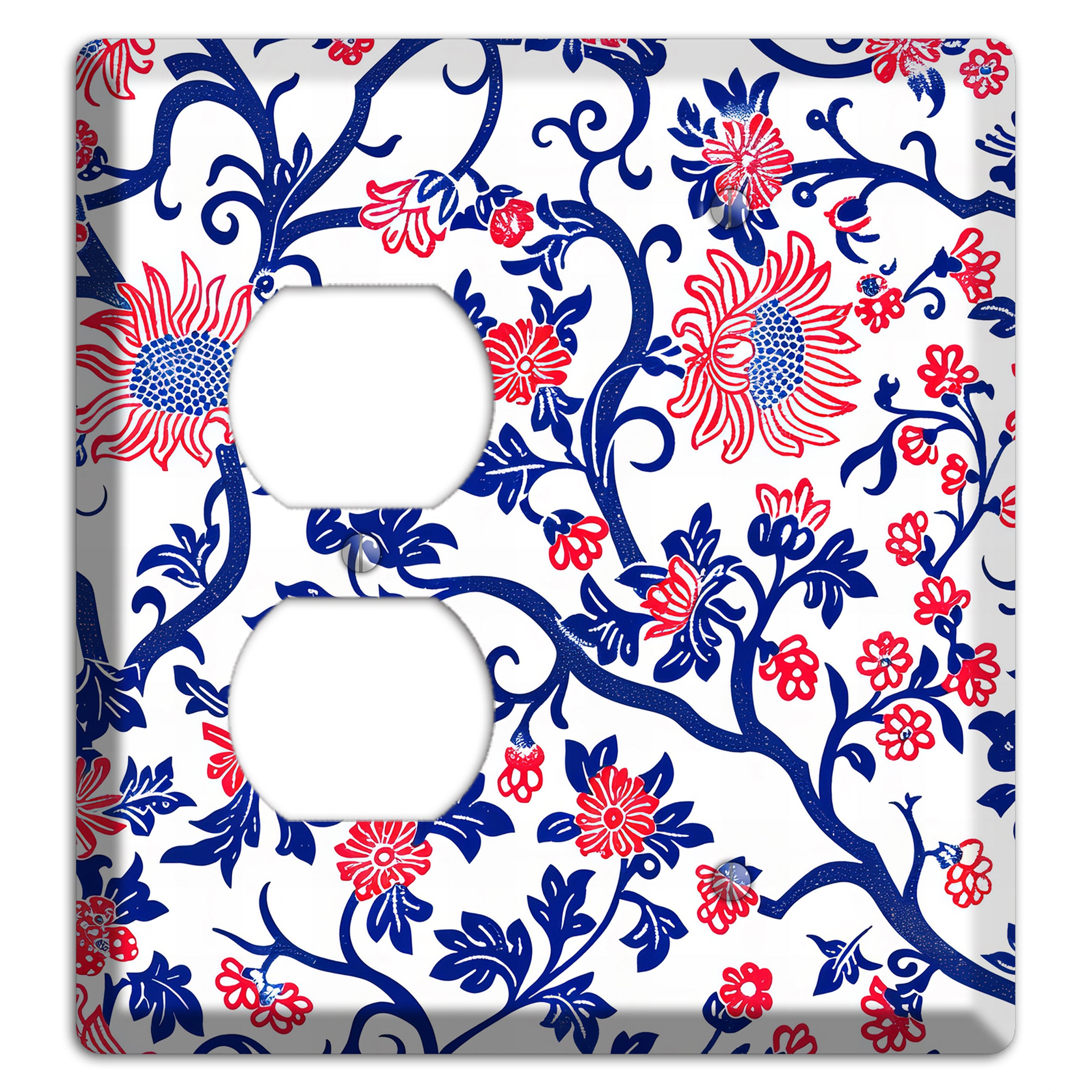 Crimson Vine Riot Duplex / Blank Wallplate