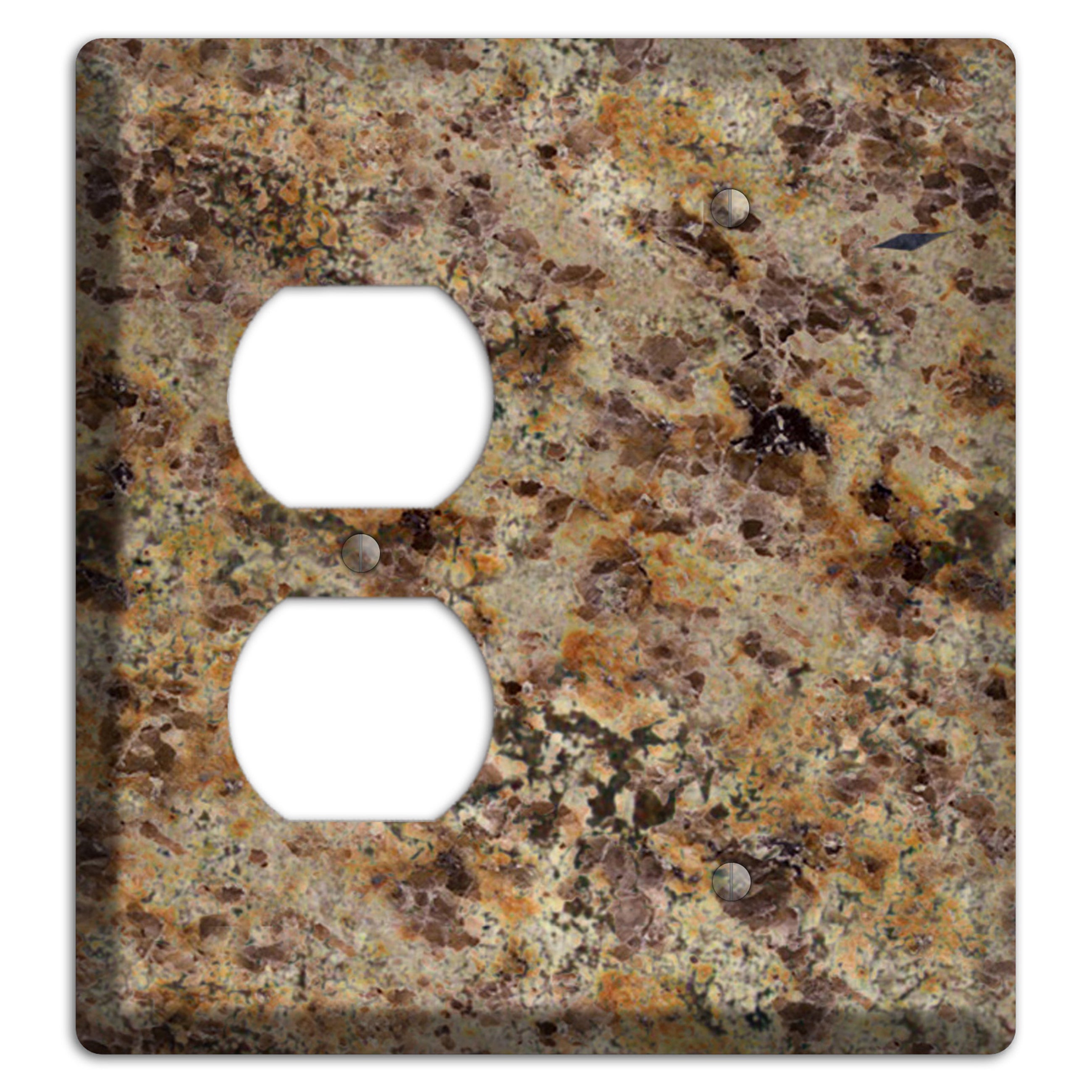 Golden Crystal Granite Duplex / Blank Wallplate