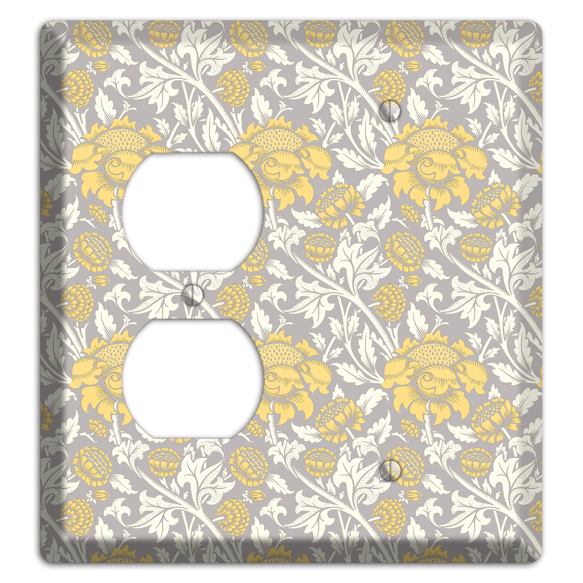 Golden Peony Lace Duplex / Blank Wallplate