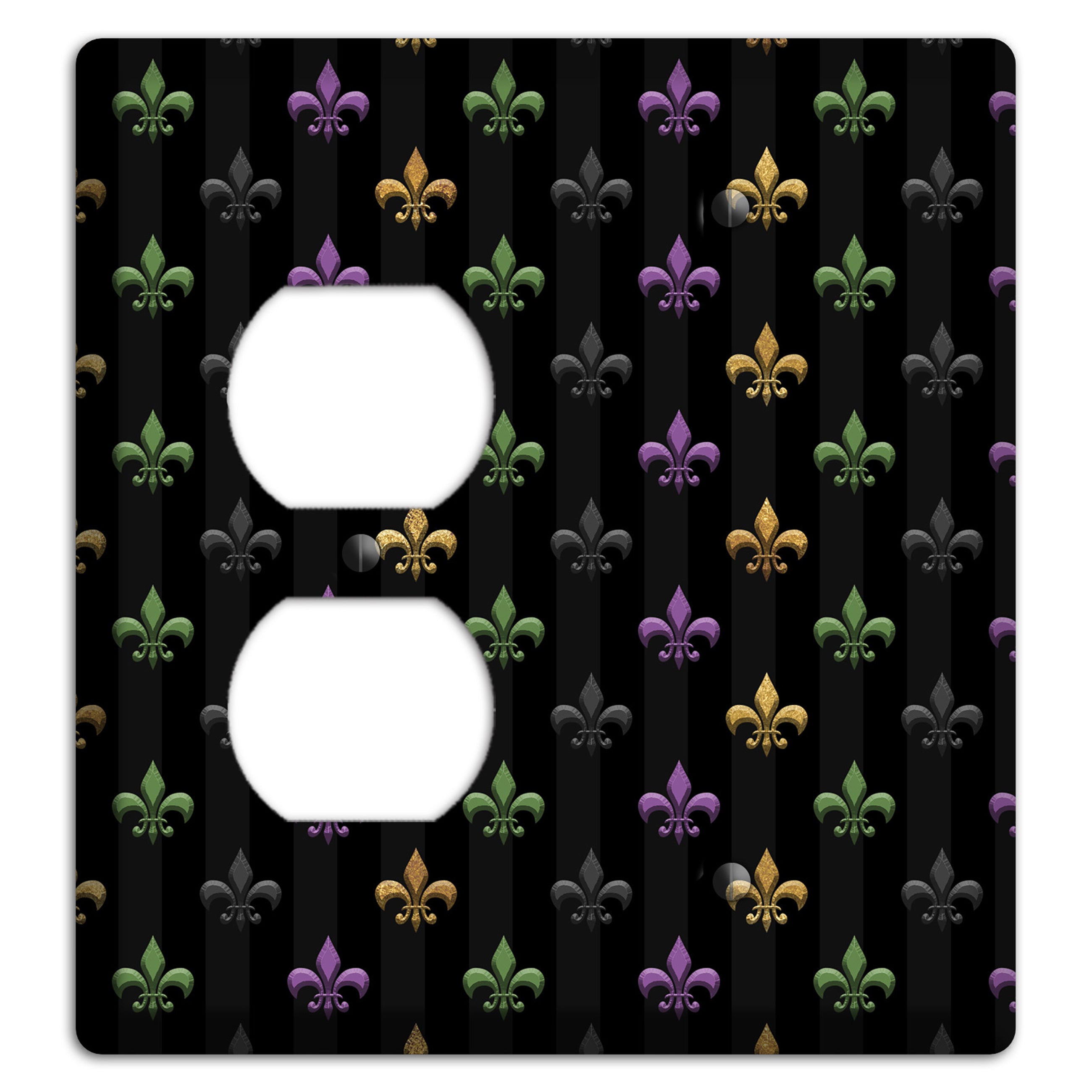 Midnight Fleur Duplex / Blank Wallplate