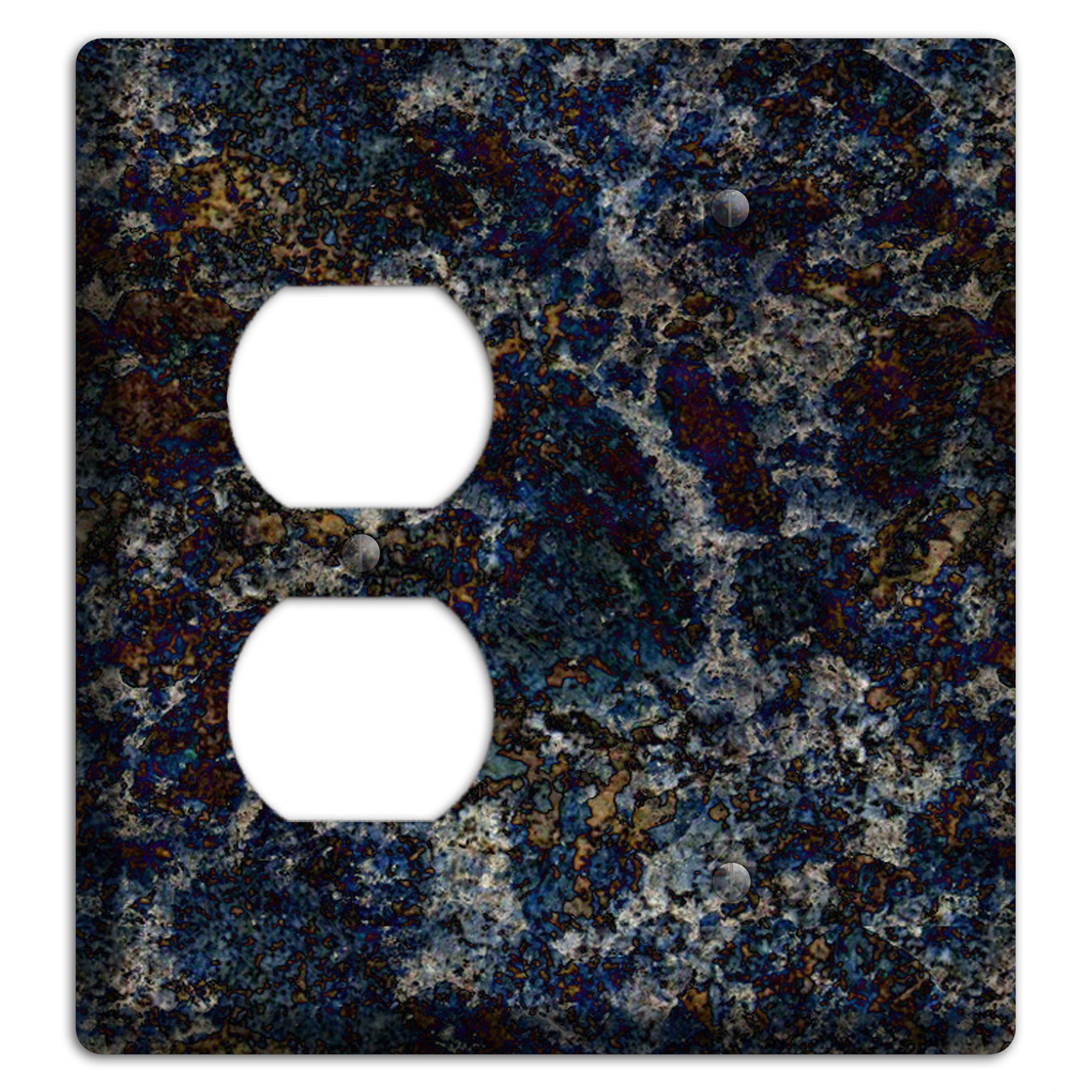 Blue Louise Granite Duplex / Blank Wallplate