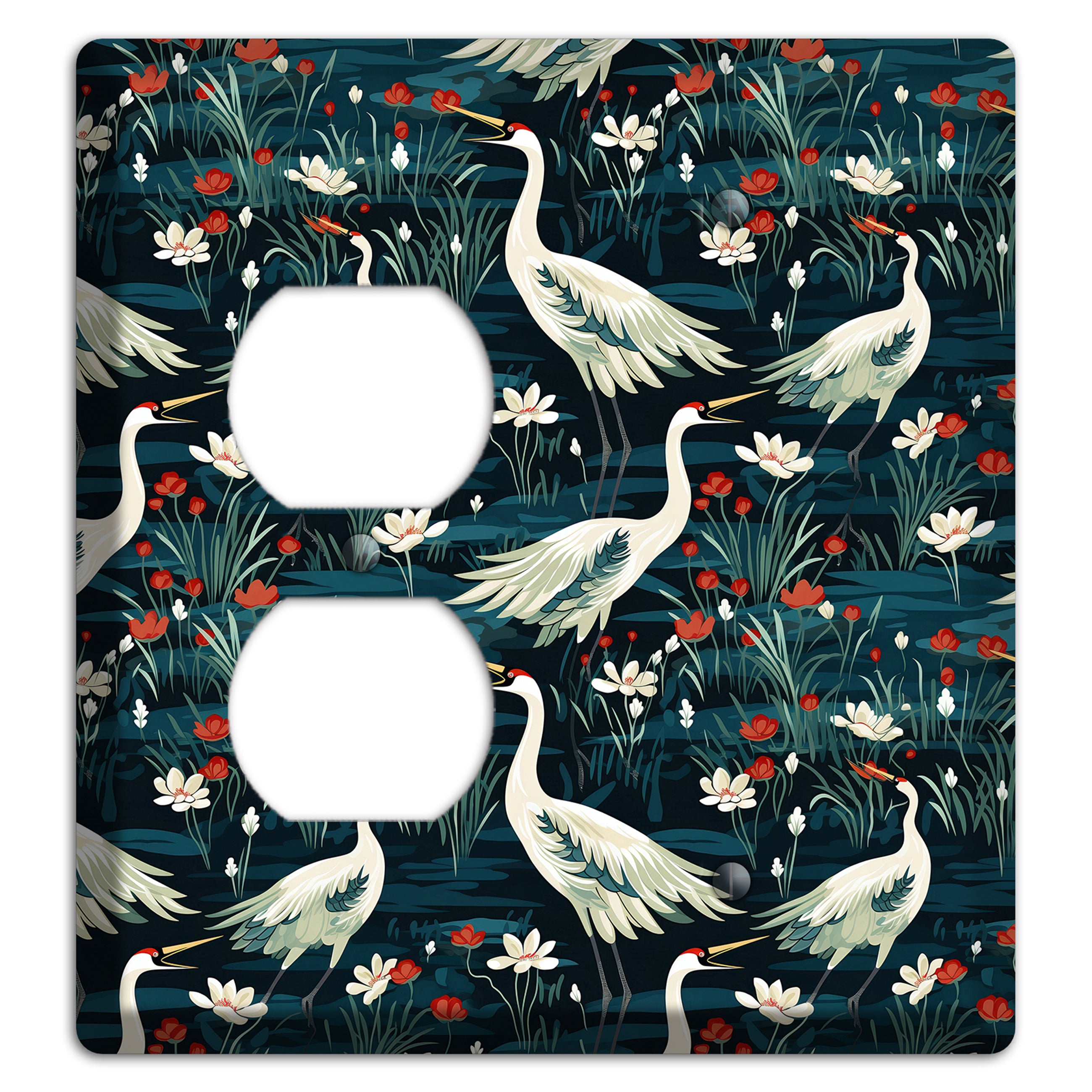 Midnight Lotus Marsh Duplex / Blank Wallplate
