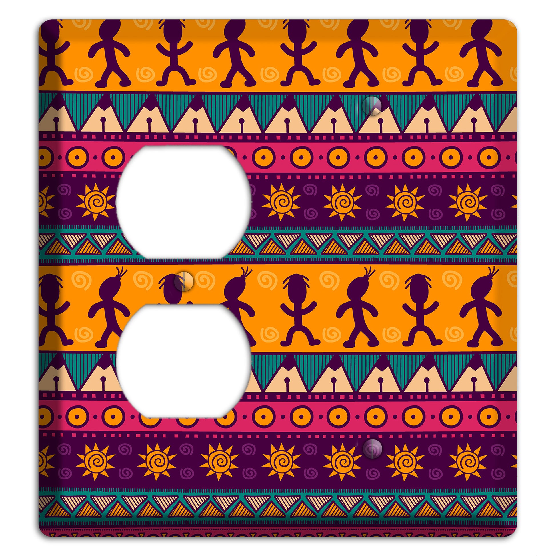 Tribal Rhythm Duplex / Blank Wallplate