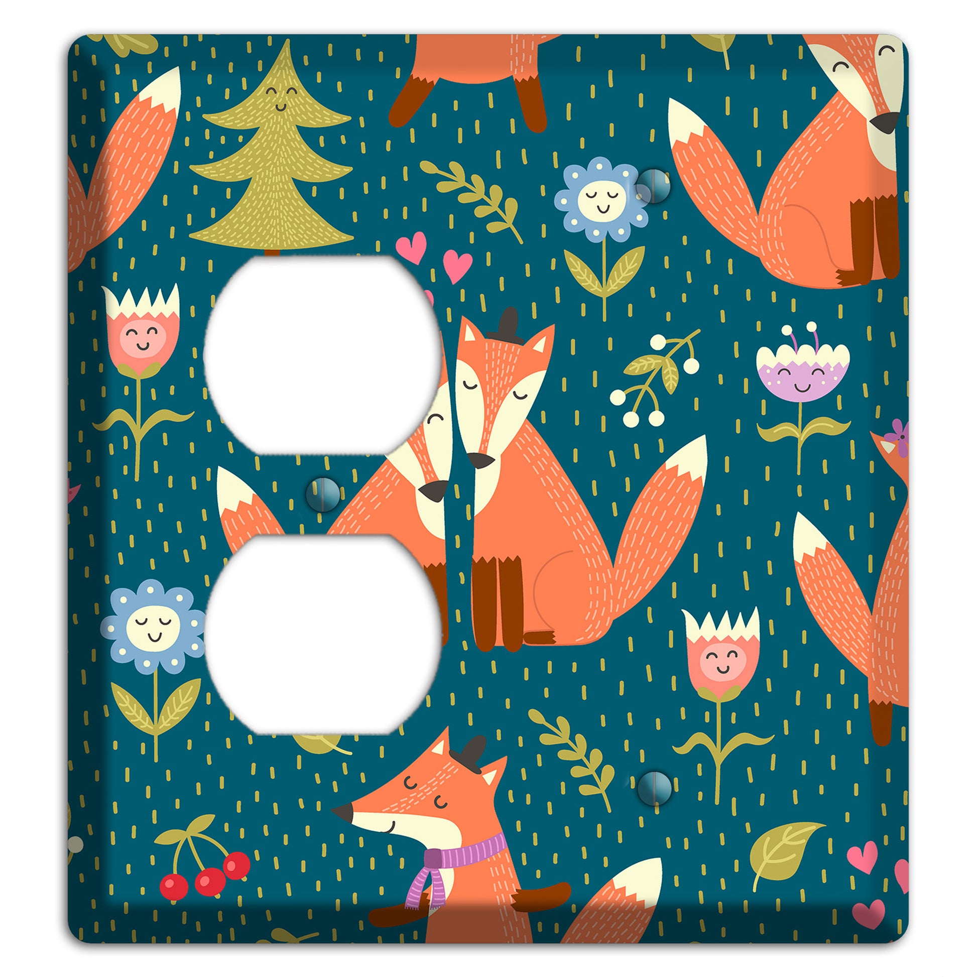 Fox Garden Love Duplex / Blank Wallplate