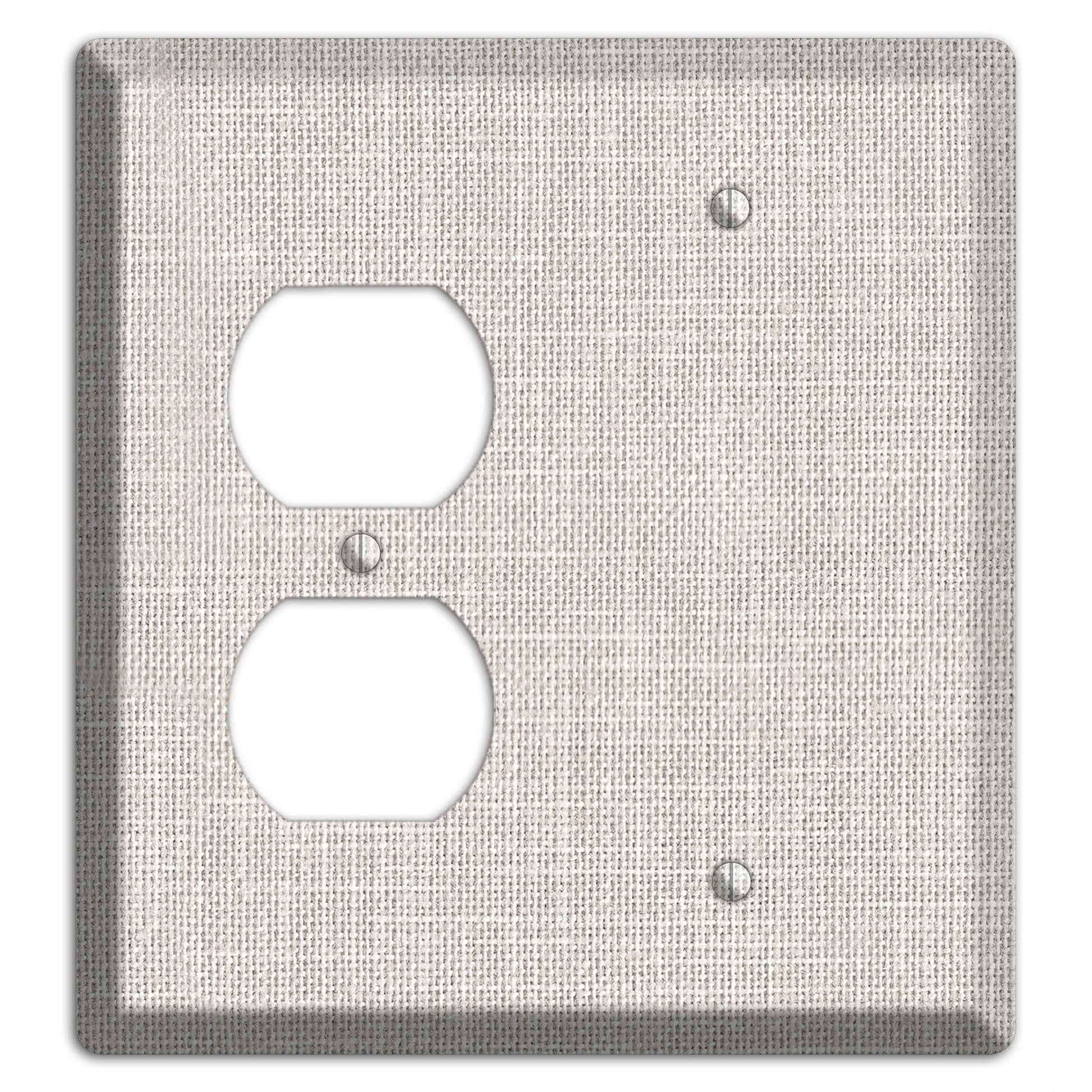 Linen Drift Duplex / Blank Wallplate