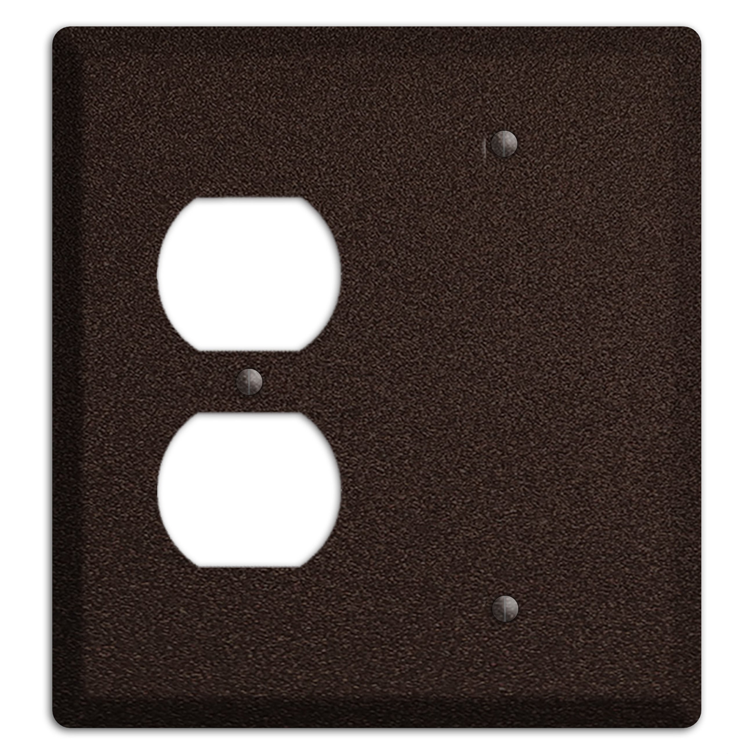 Baxter Subtle Antique Bronze Duplex / Blank Wallplate