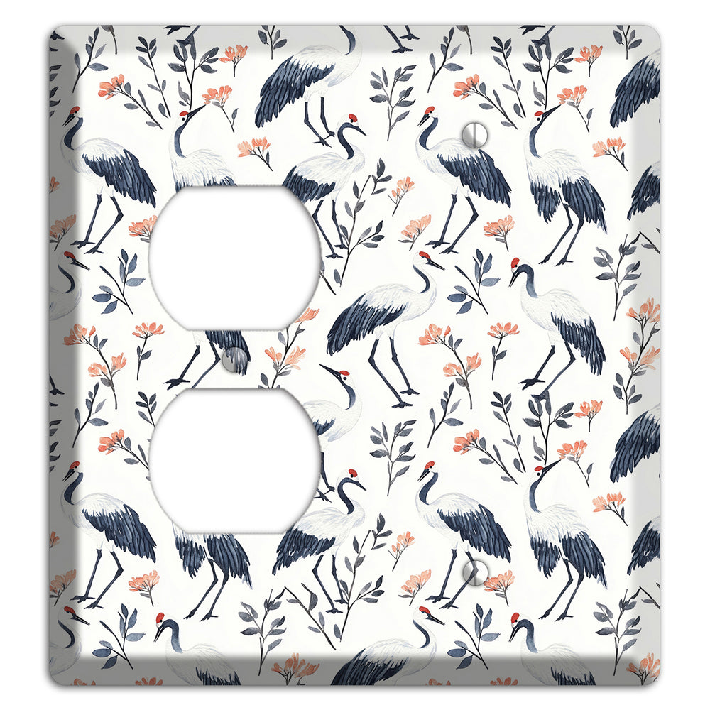 Slate & Coral Marsh Duplex / Blank Wallplate