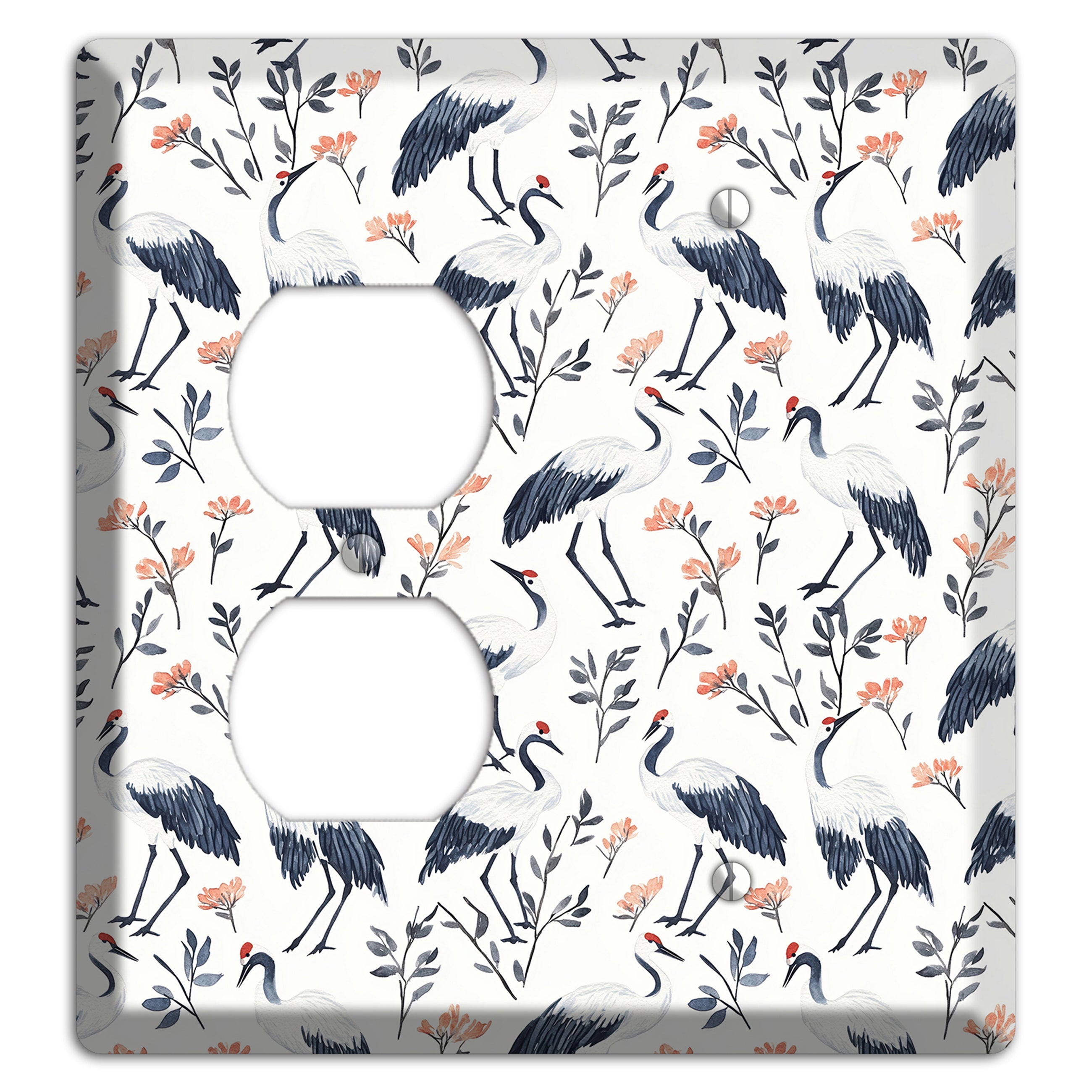Slate & Coral Marsh Duplex / Blank Wallplate