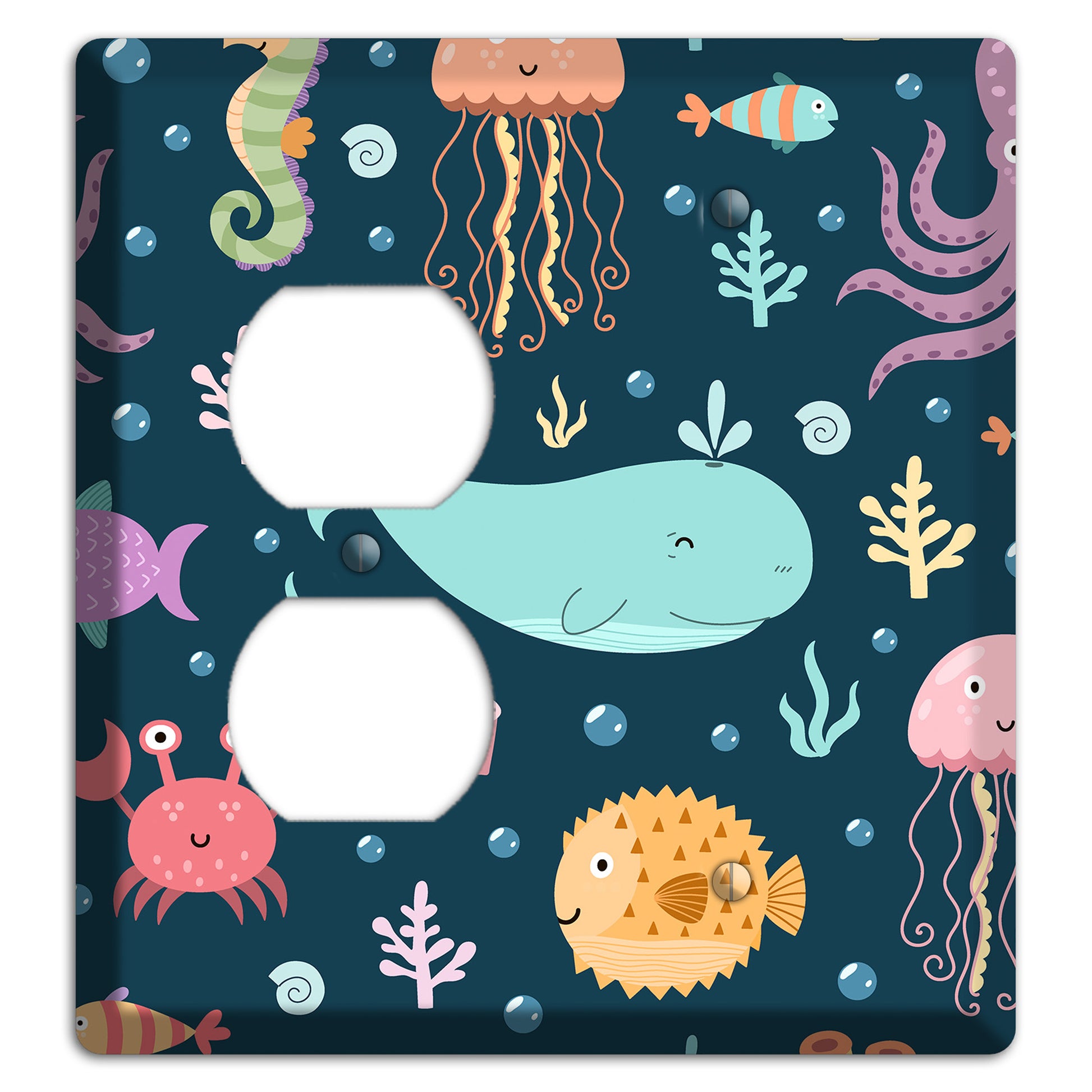Deep Sea Cuties Duplex / Blank Wallplate