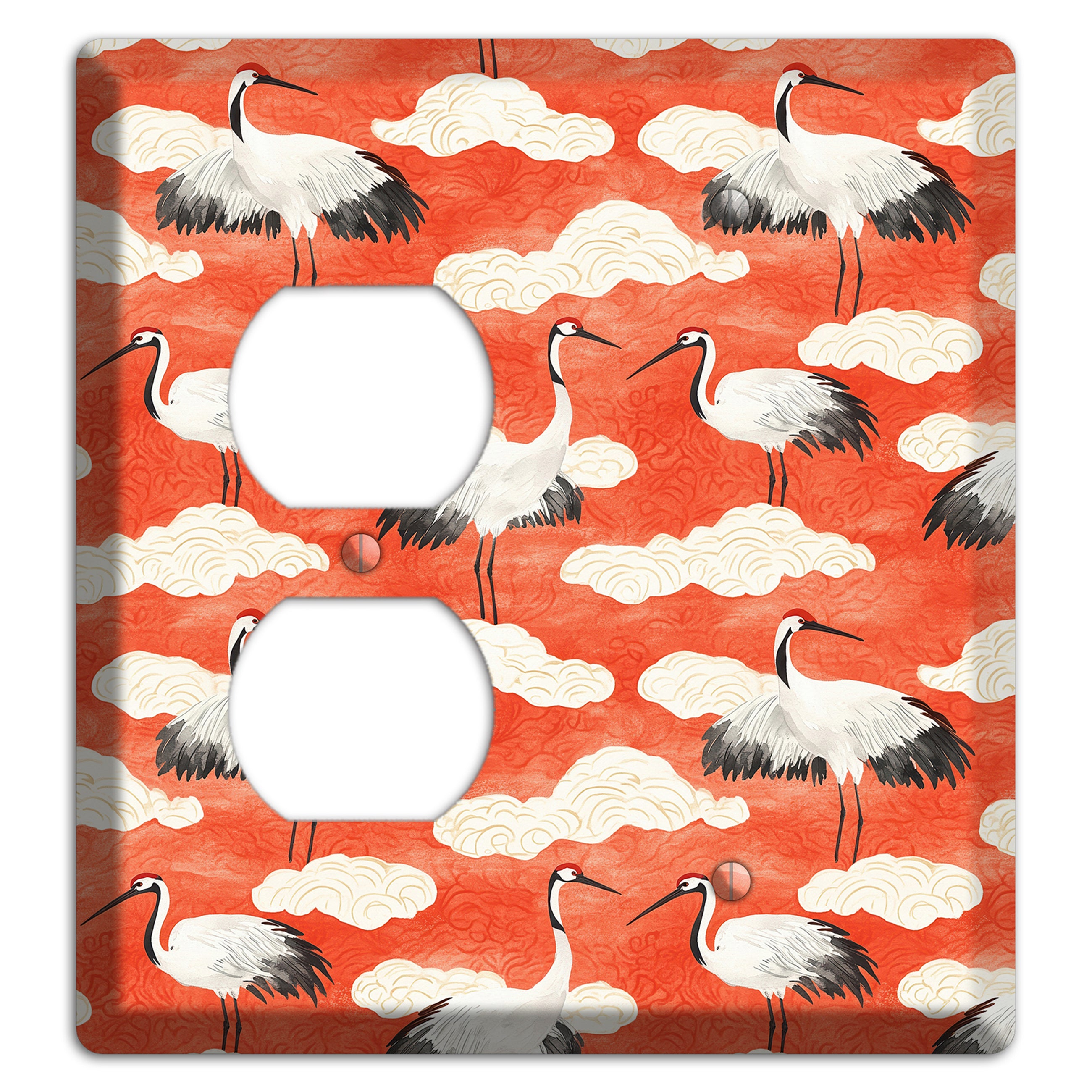 Vermillion Cloud Ceremony Duplex / Blank Wallplate