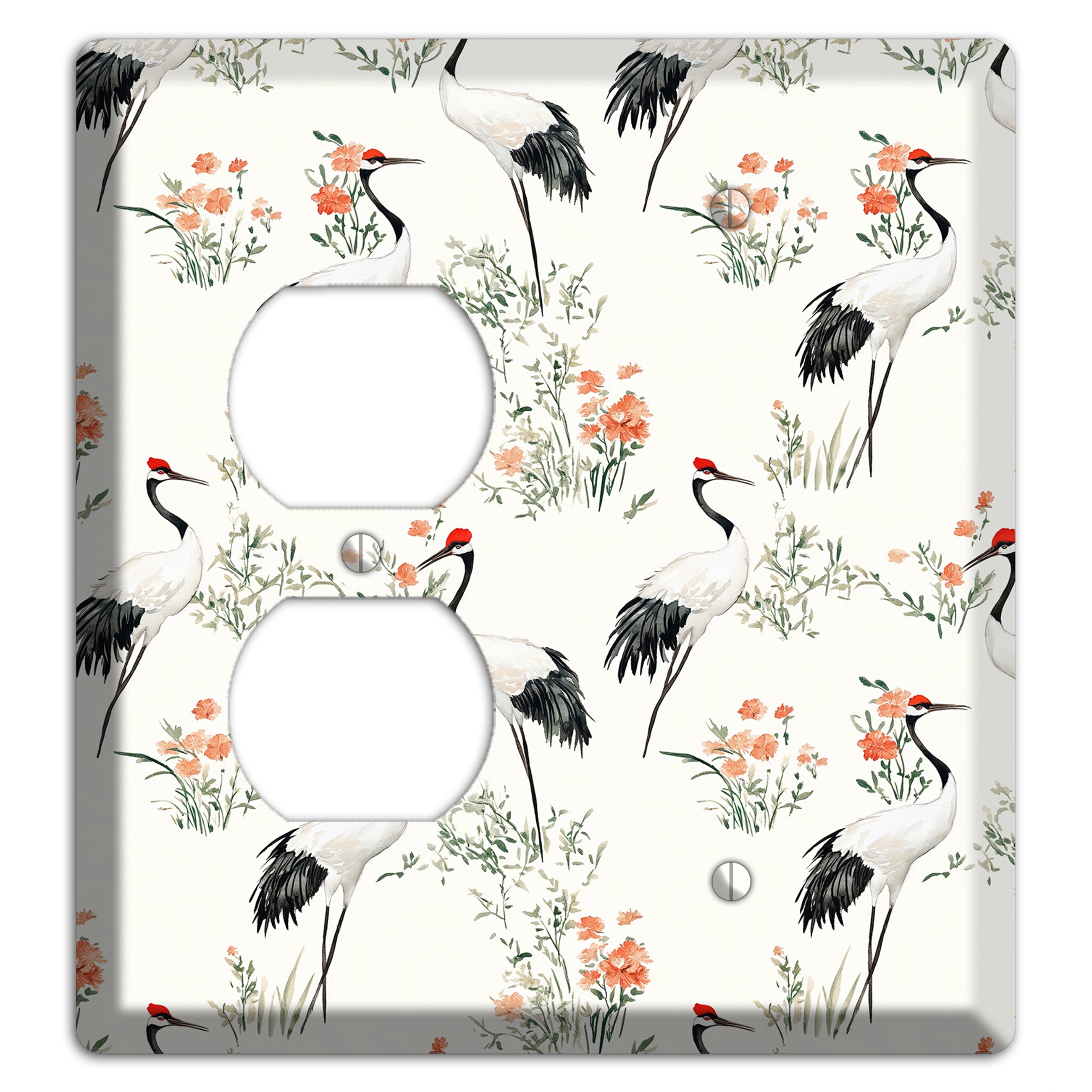 Coral Meadow Flight Duplex / Blank Wallplate