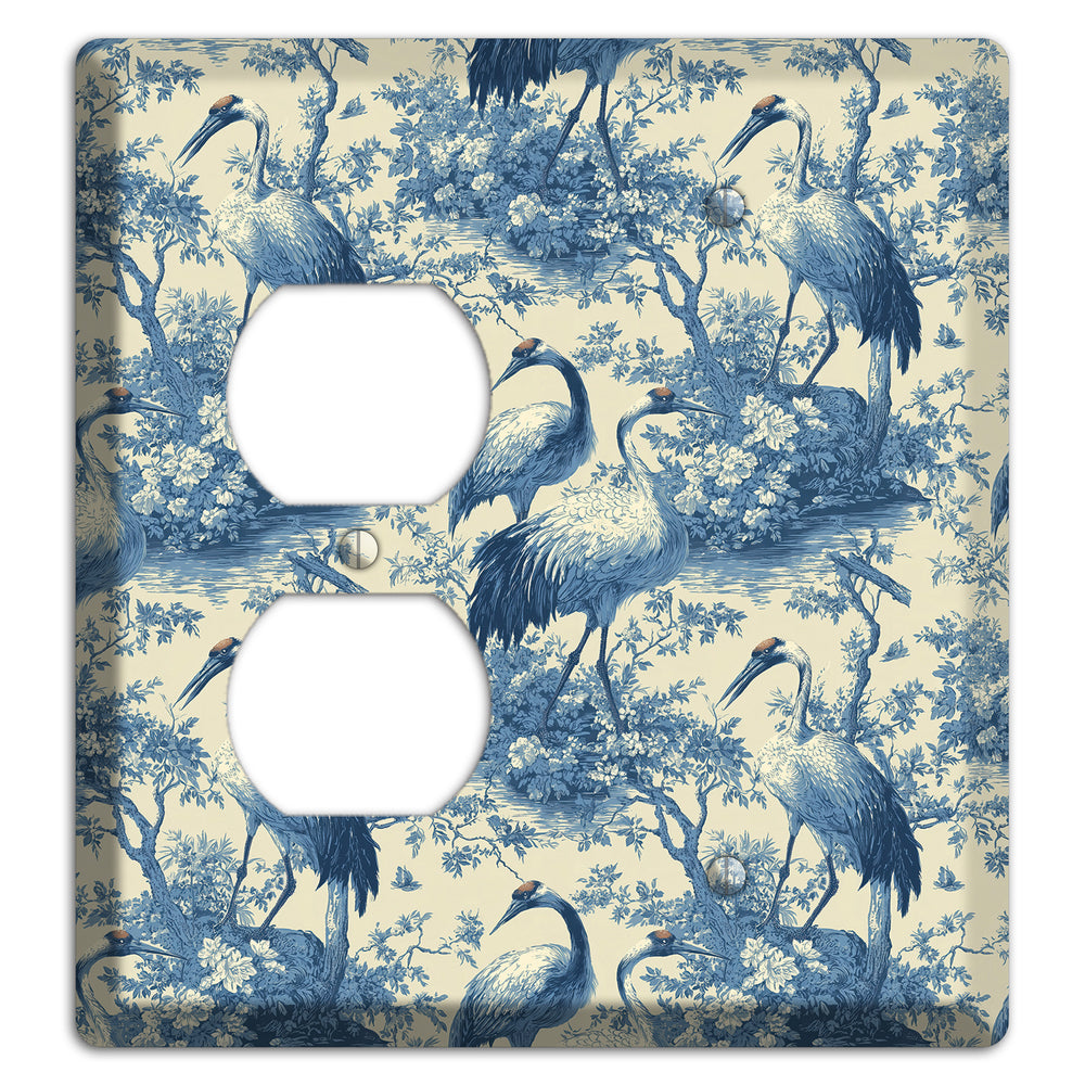 Cobalt Toile Vigil Duplex / Blank Wallplate