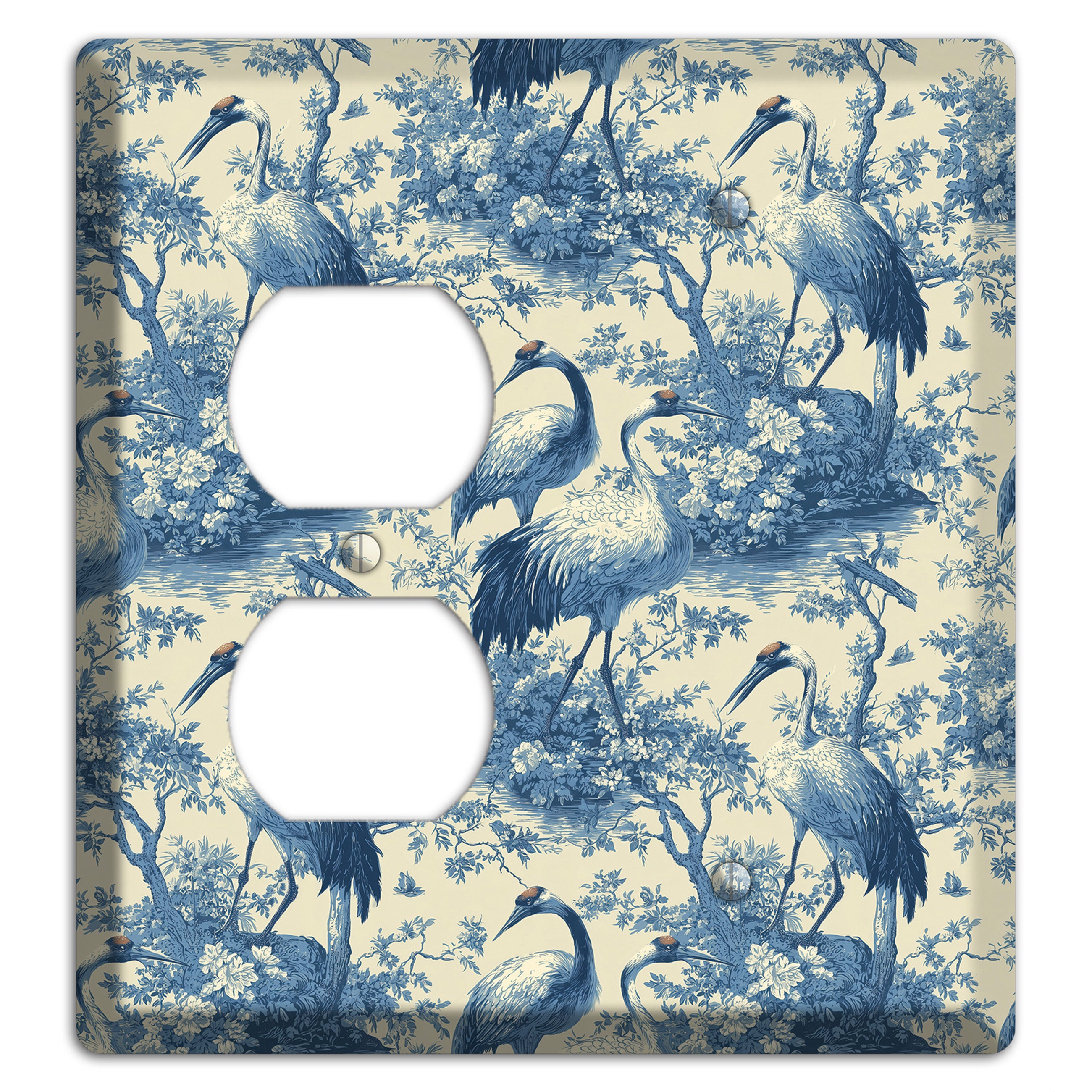 Cobalt Toile Vigil Duplex / Blank Wallplate