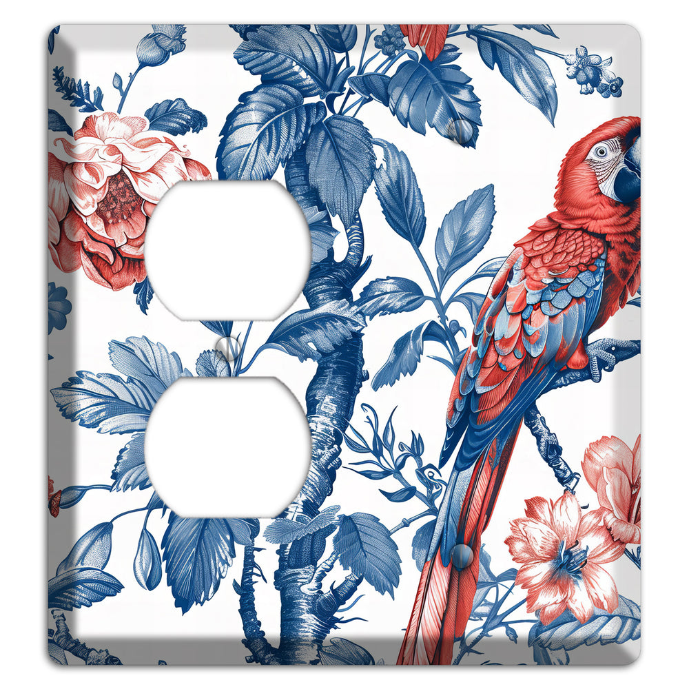 Scarlet in Bloom Duplex / Blank Wallplate