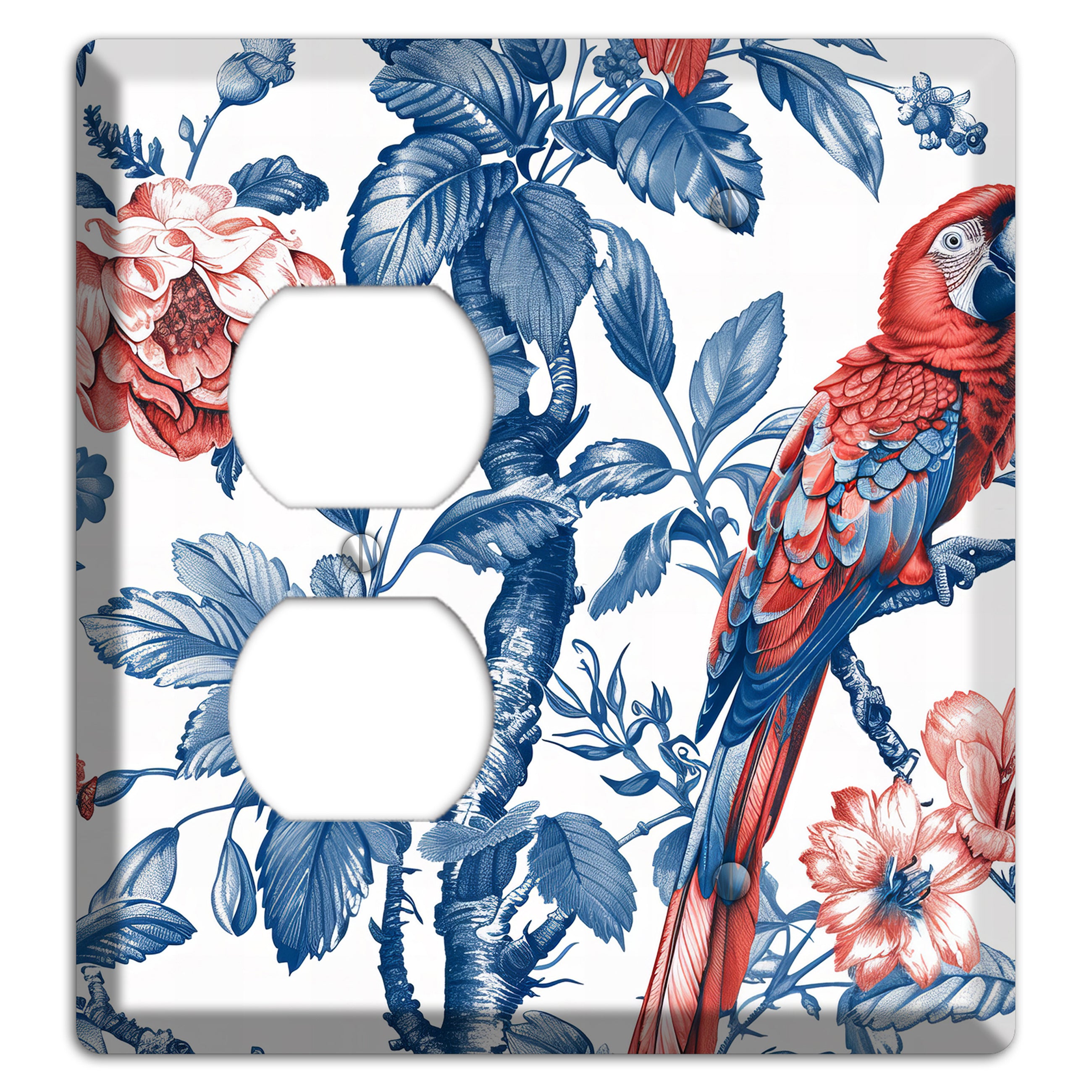 Scarlet in Bloom Duplex / Blank Wallplate