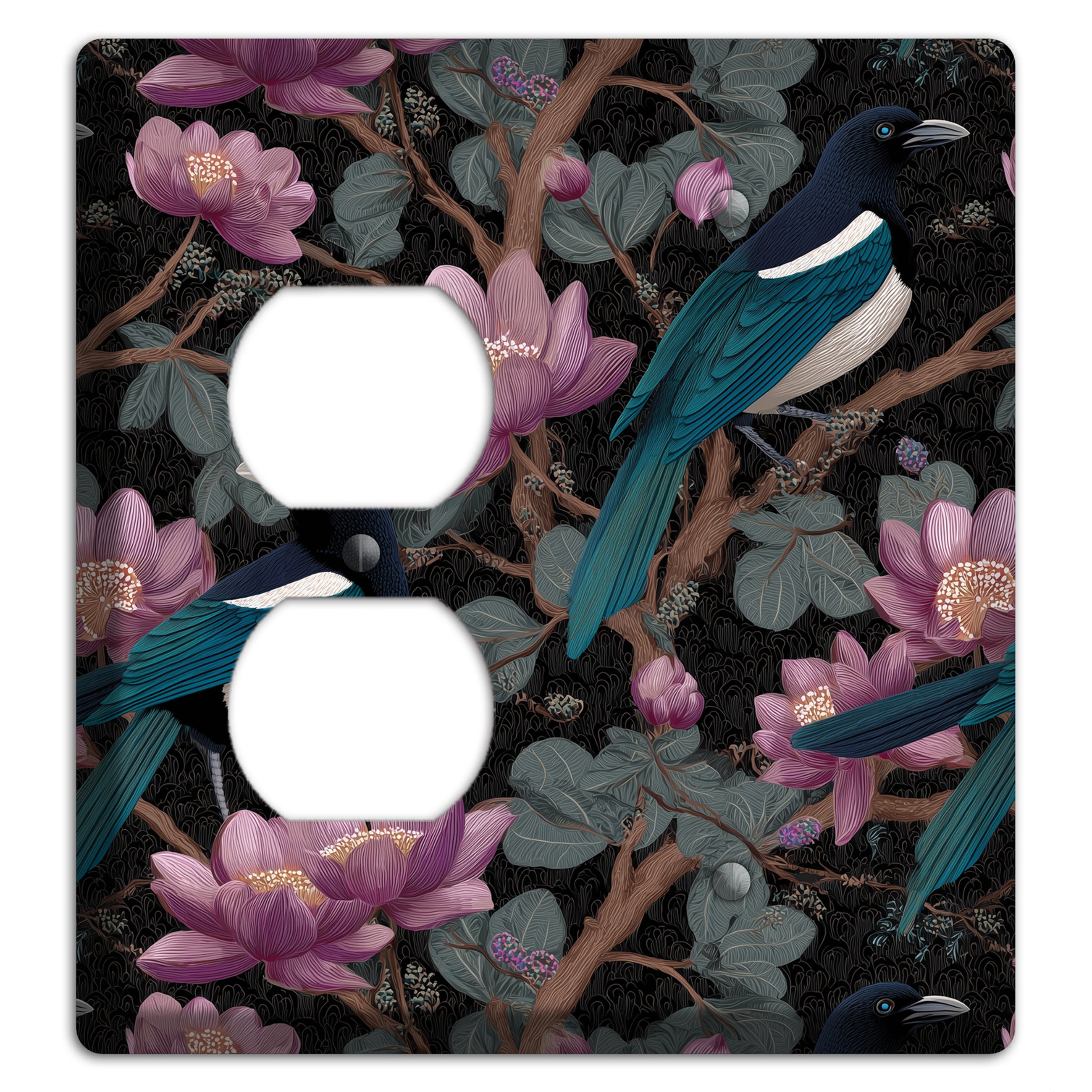 Magpie Moon Garden Duplex / Blank Wallplate