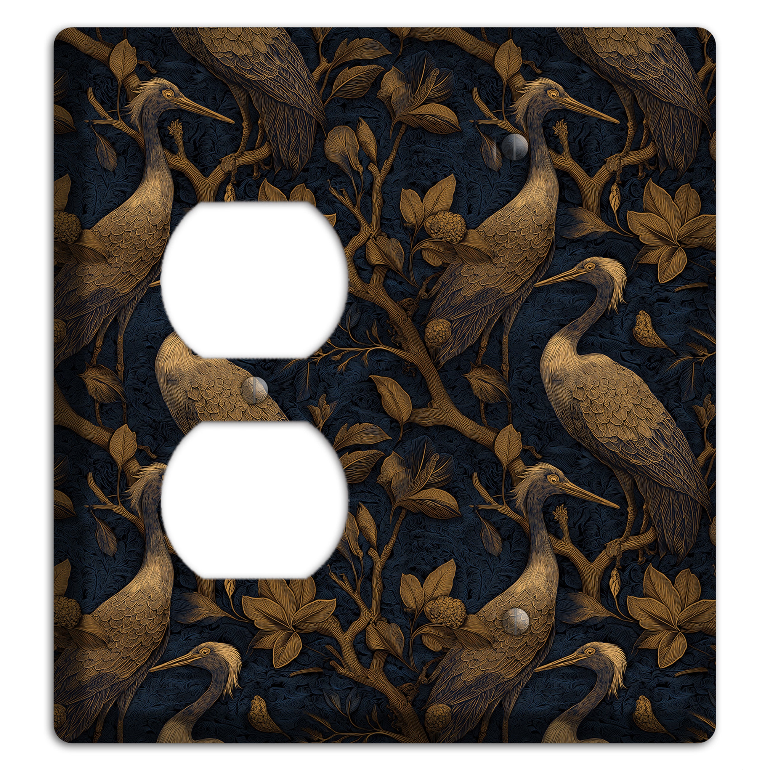 Gilded Heron Dusk Duplex / Blank Wallplate