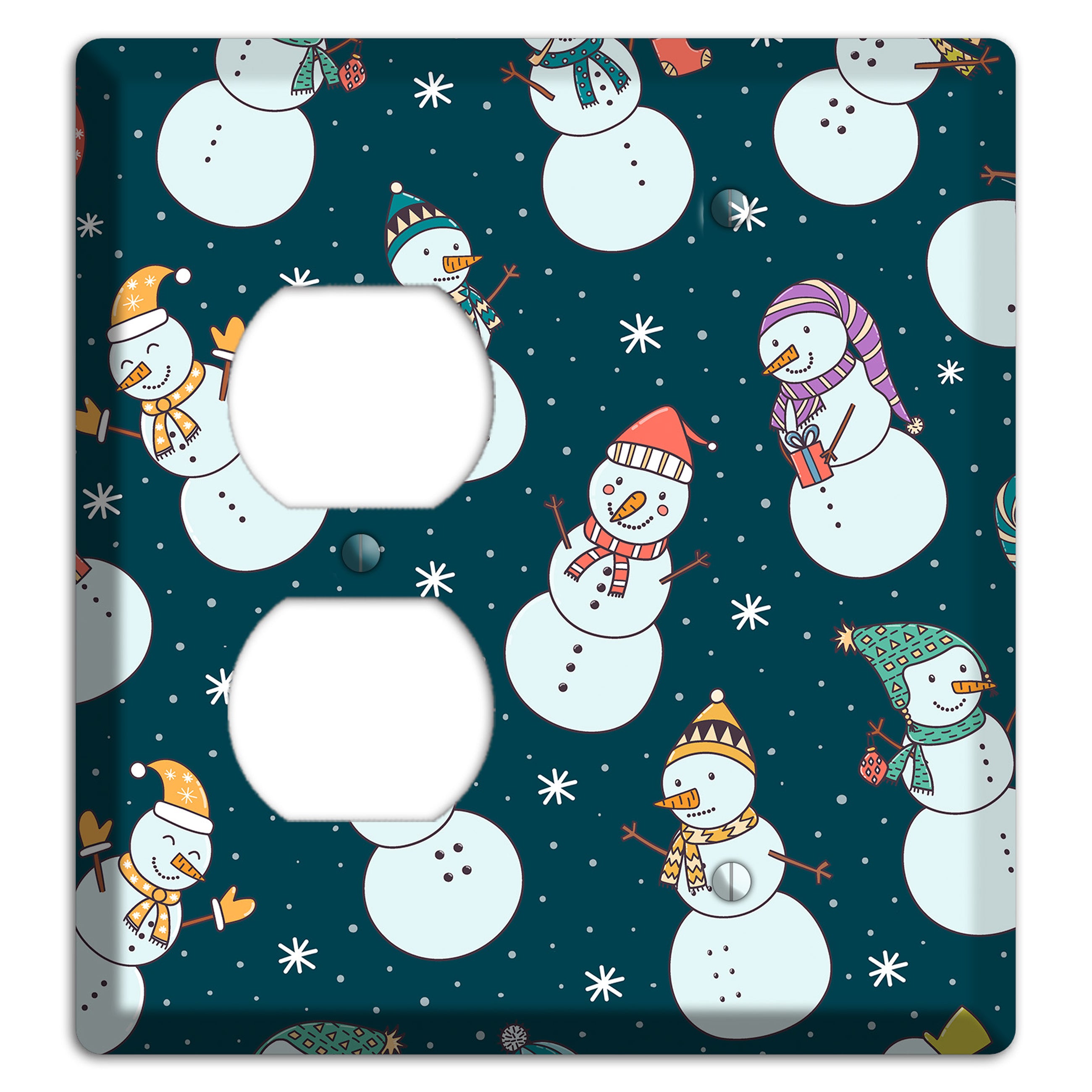 Snowman Celebration Duplex / Blank Wallplate