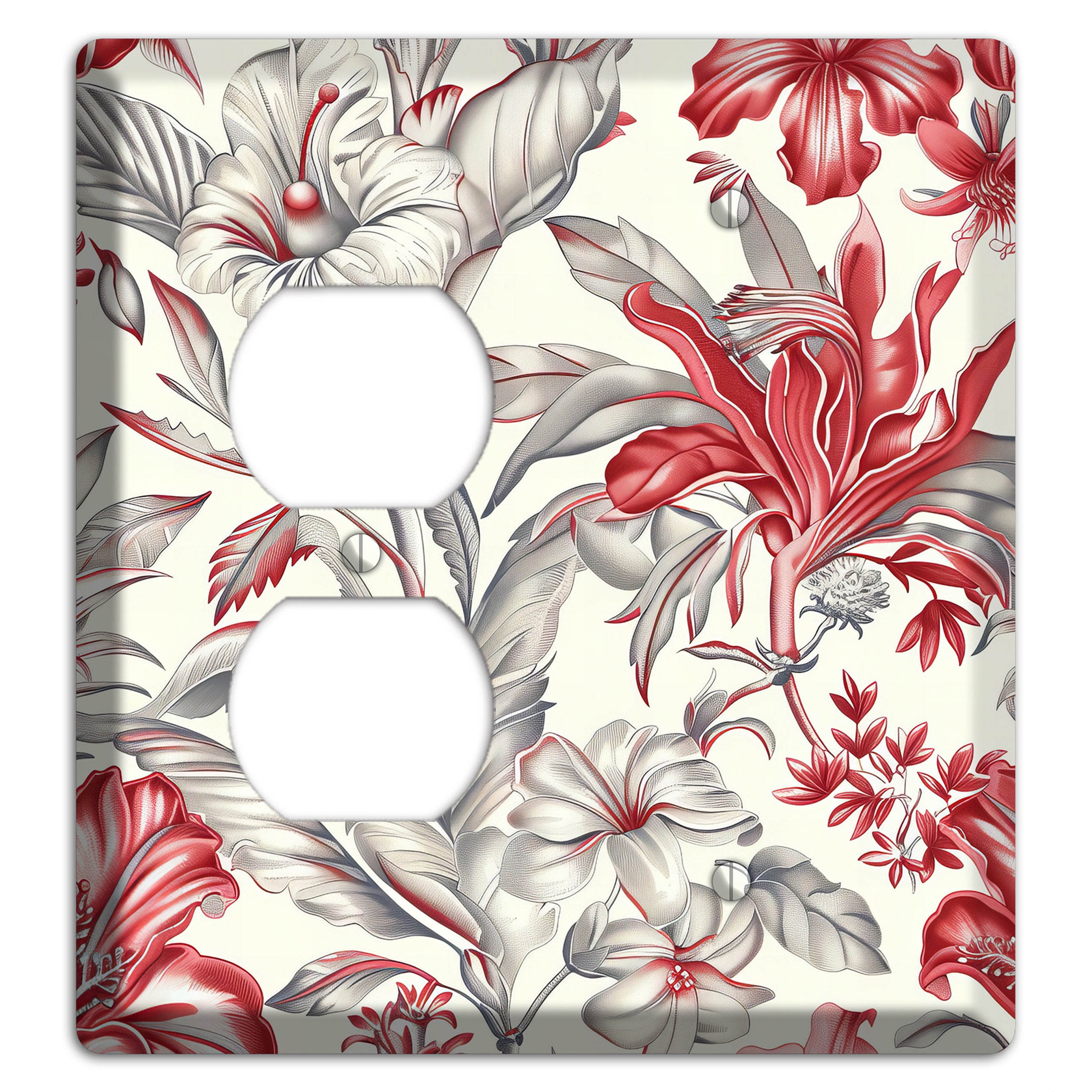 Crimson Botanica Duplex / Blank Wallplate