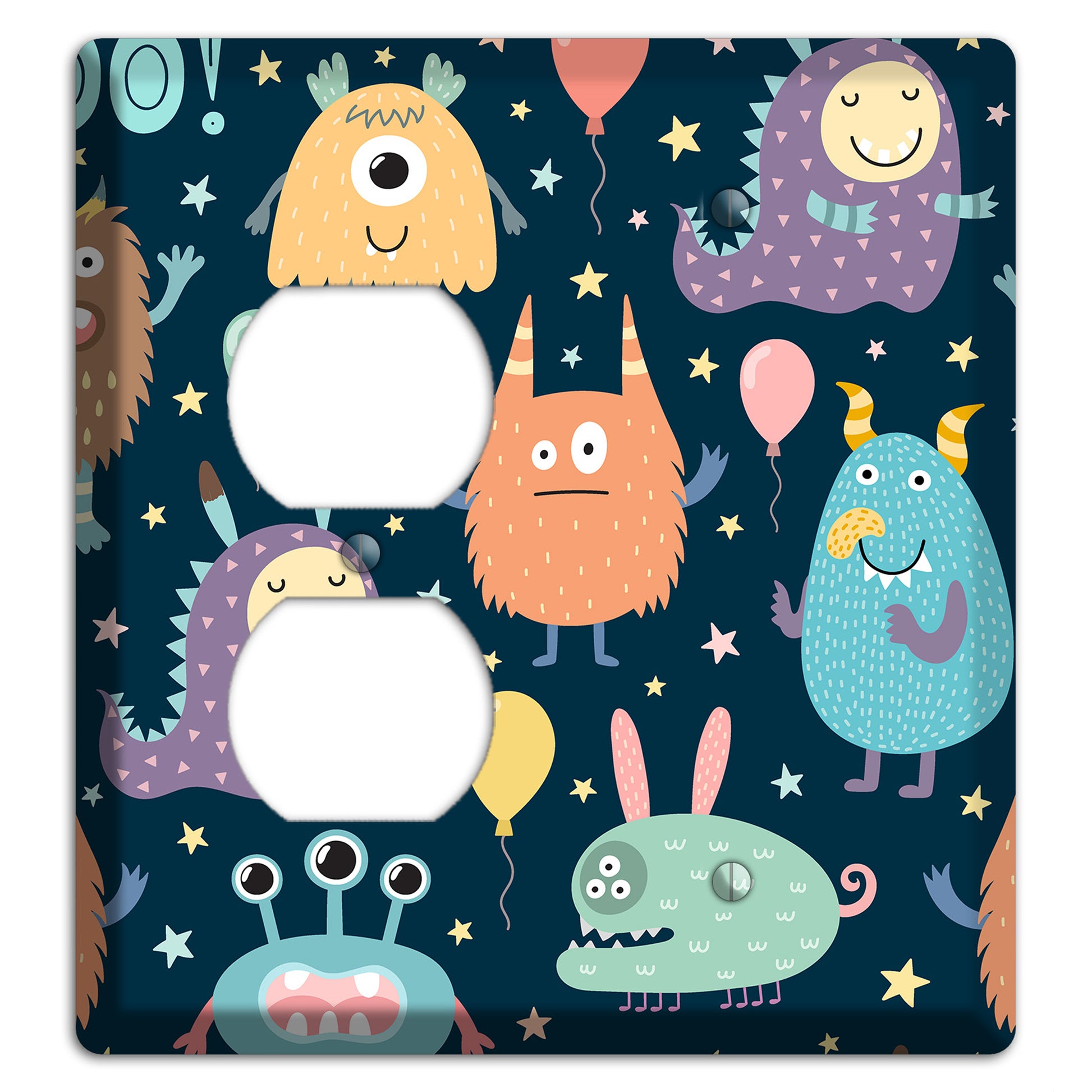 Monster Parade (Navy) Duplex / Blank Wallplate