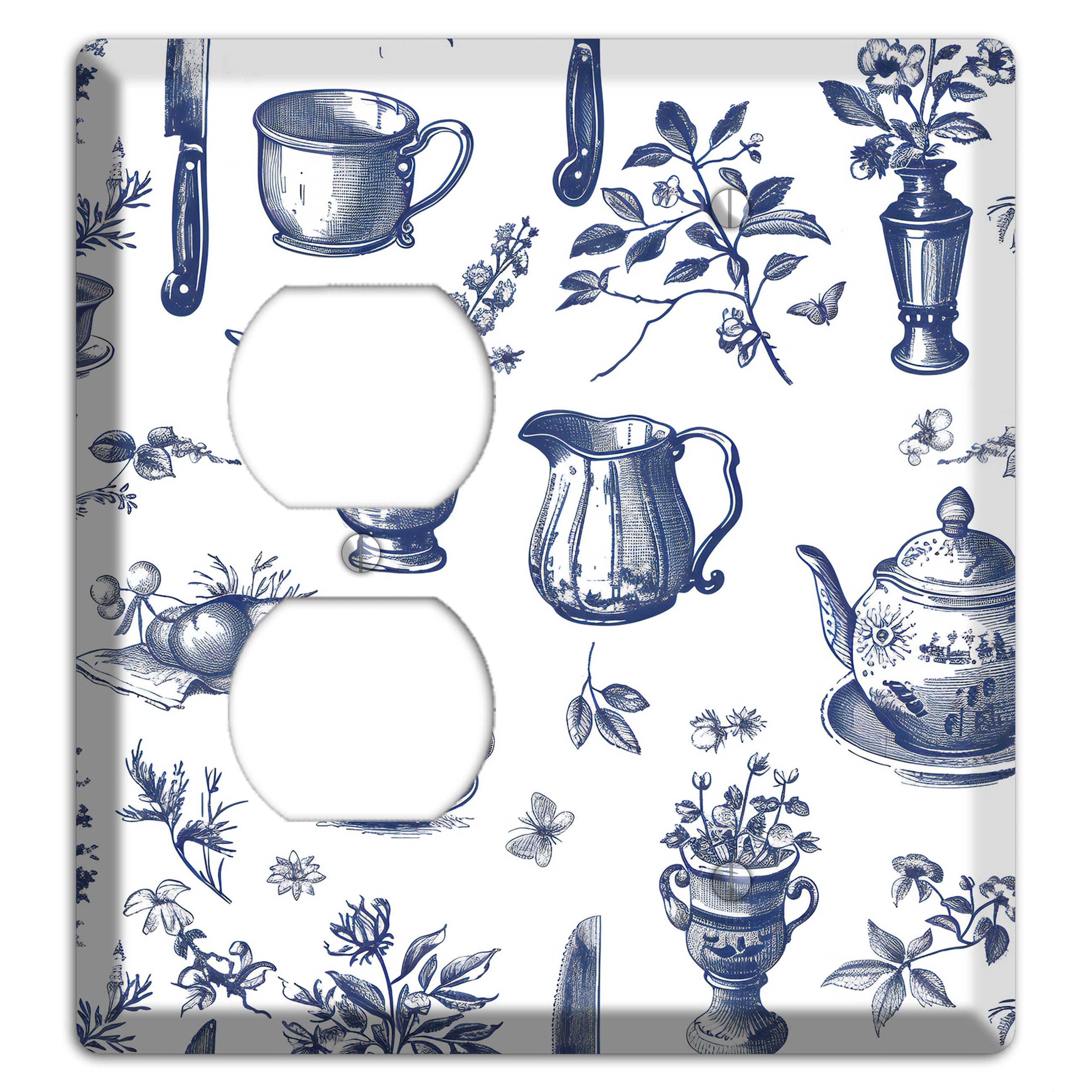 Pantry & Petals Duplex / Blank Wallplate