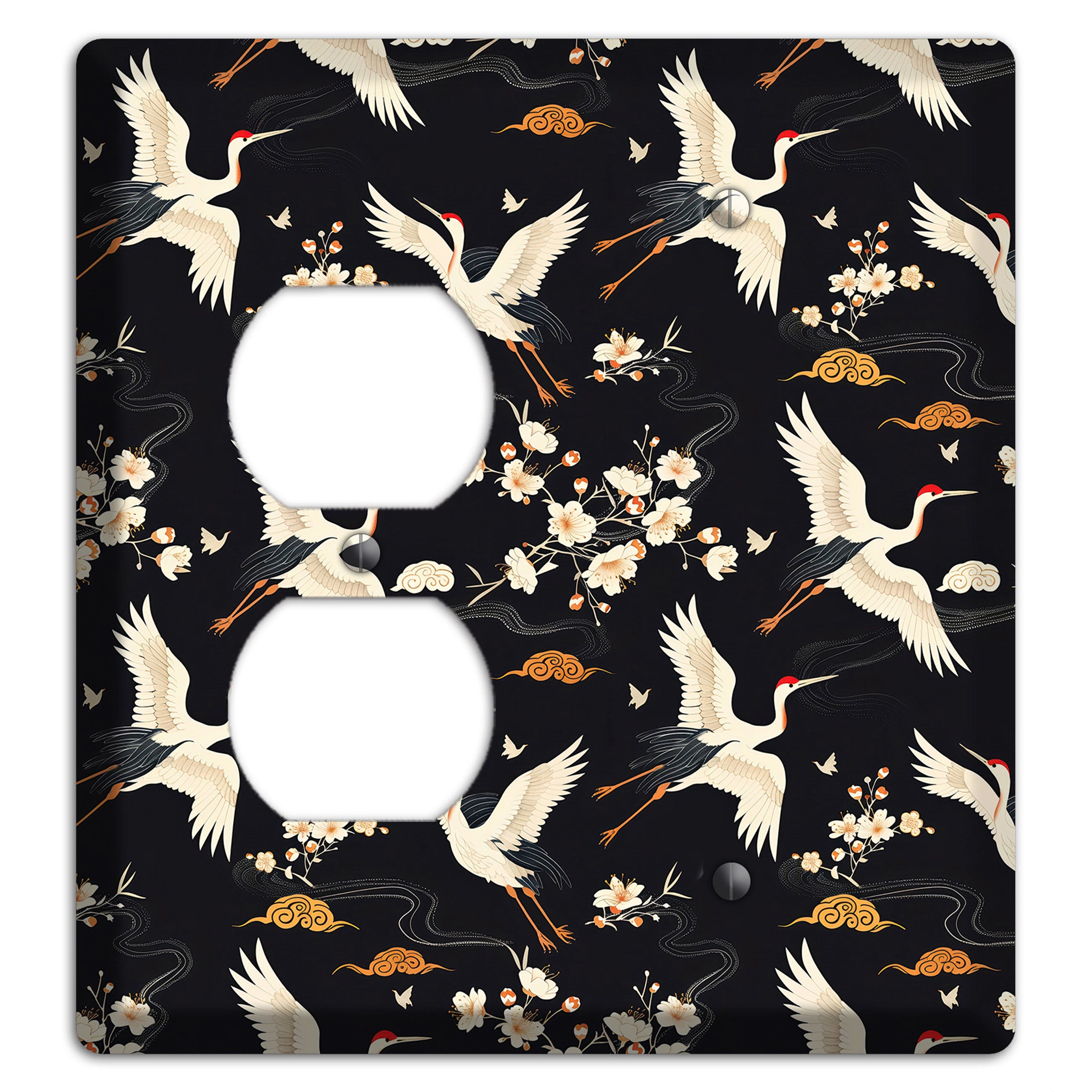 Obsidian Crane Nocturne Duplex / Blank Wallplate