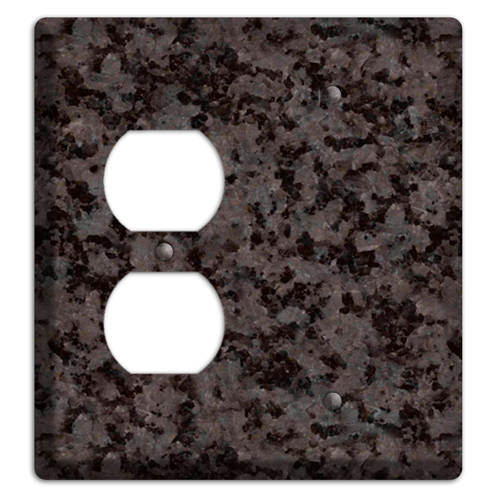 Coffee Brown Granite Duplex / Blank Wallplate