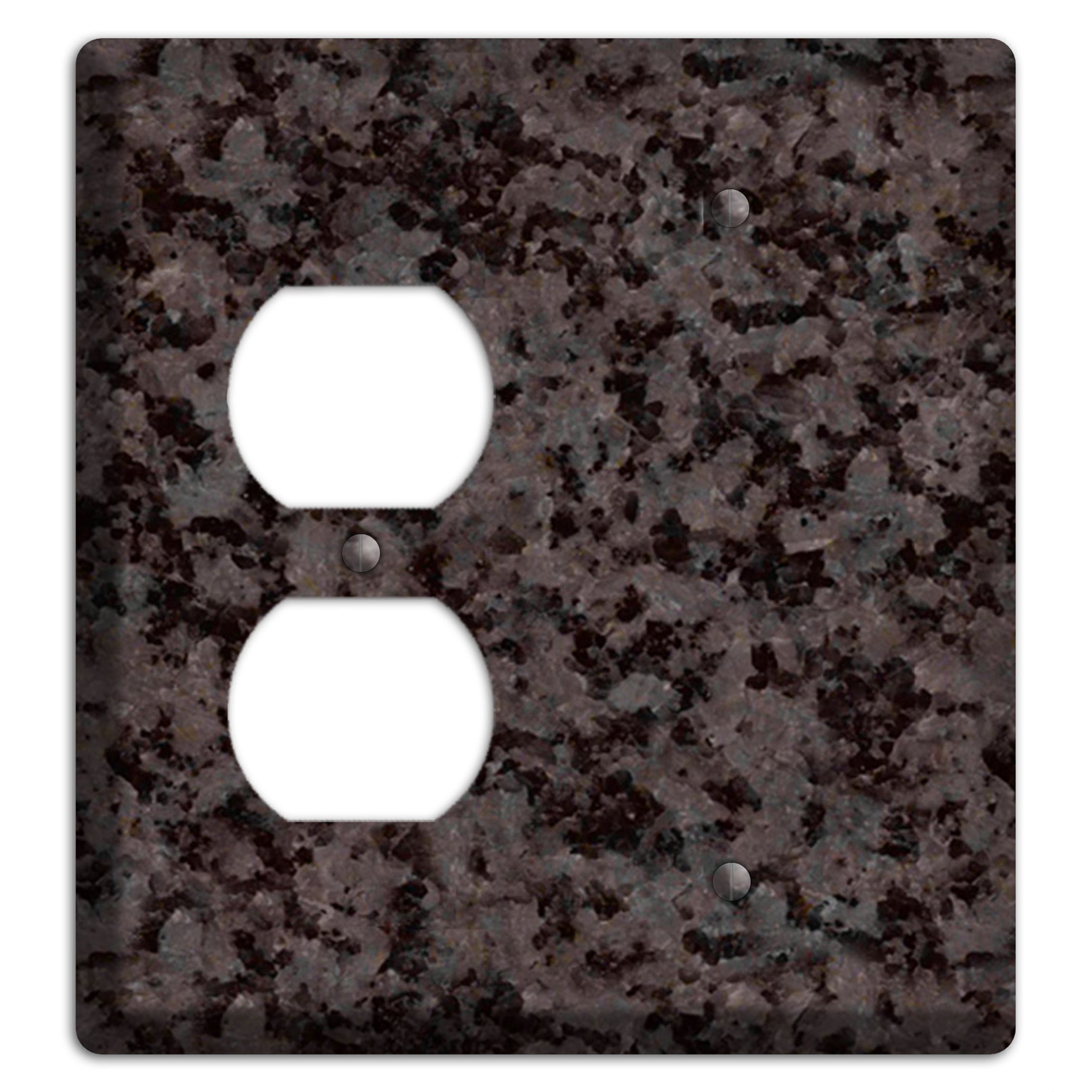 Coffee Brown Granite Duplex / Blank Wallplate