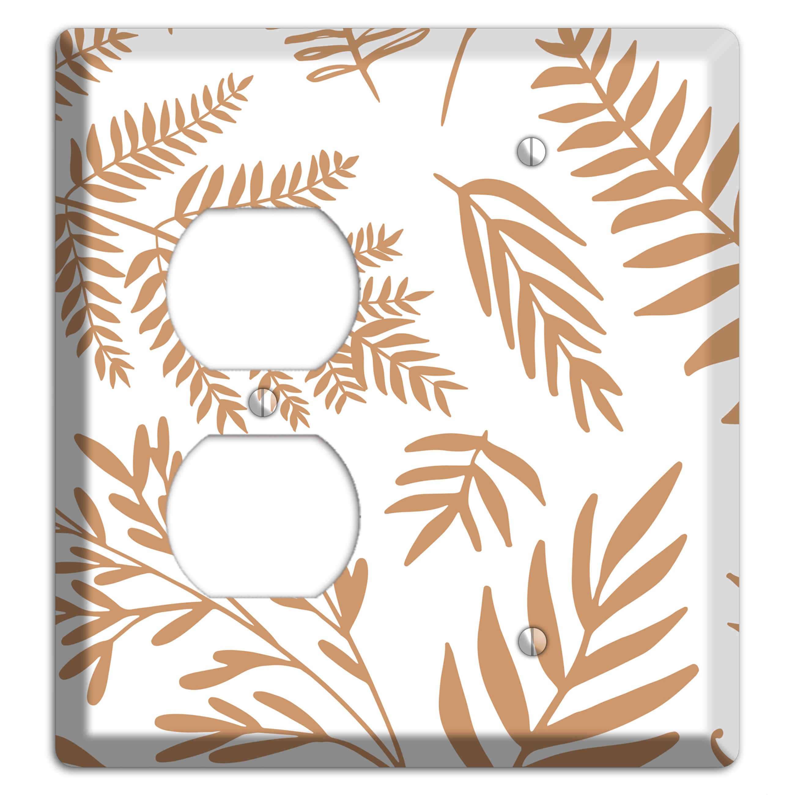 Scattered Fronds Duplex / Blank Wallplate