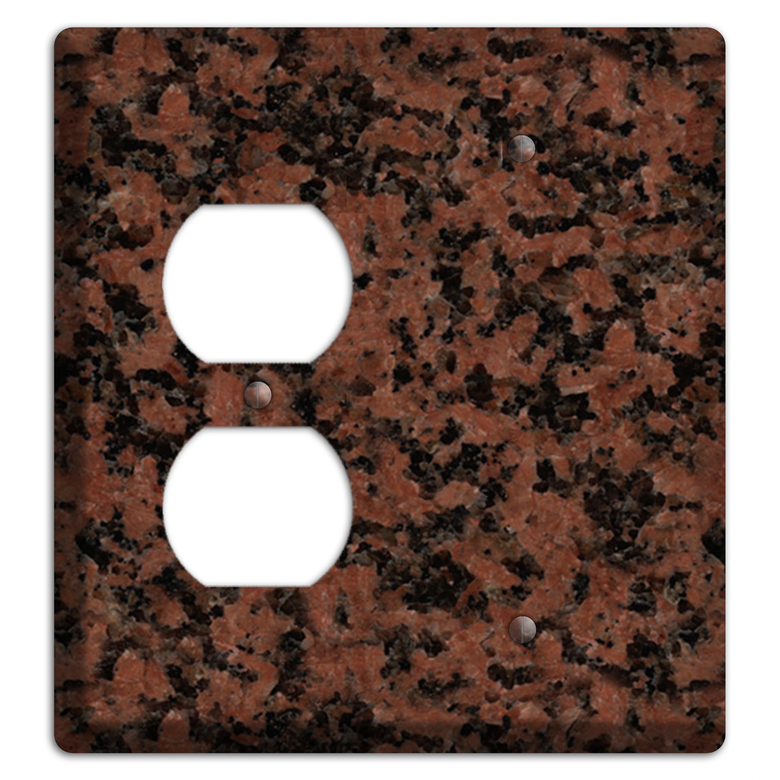 New Imperial Red Granite Duplex / Blank Wallplate