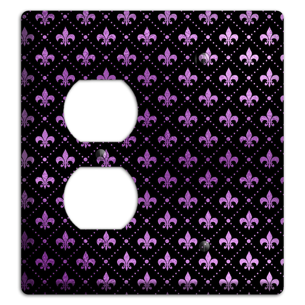 Royal Lilac Grid Duplex / Blank Wallplate