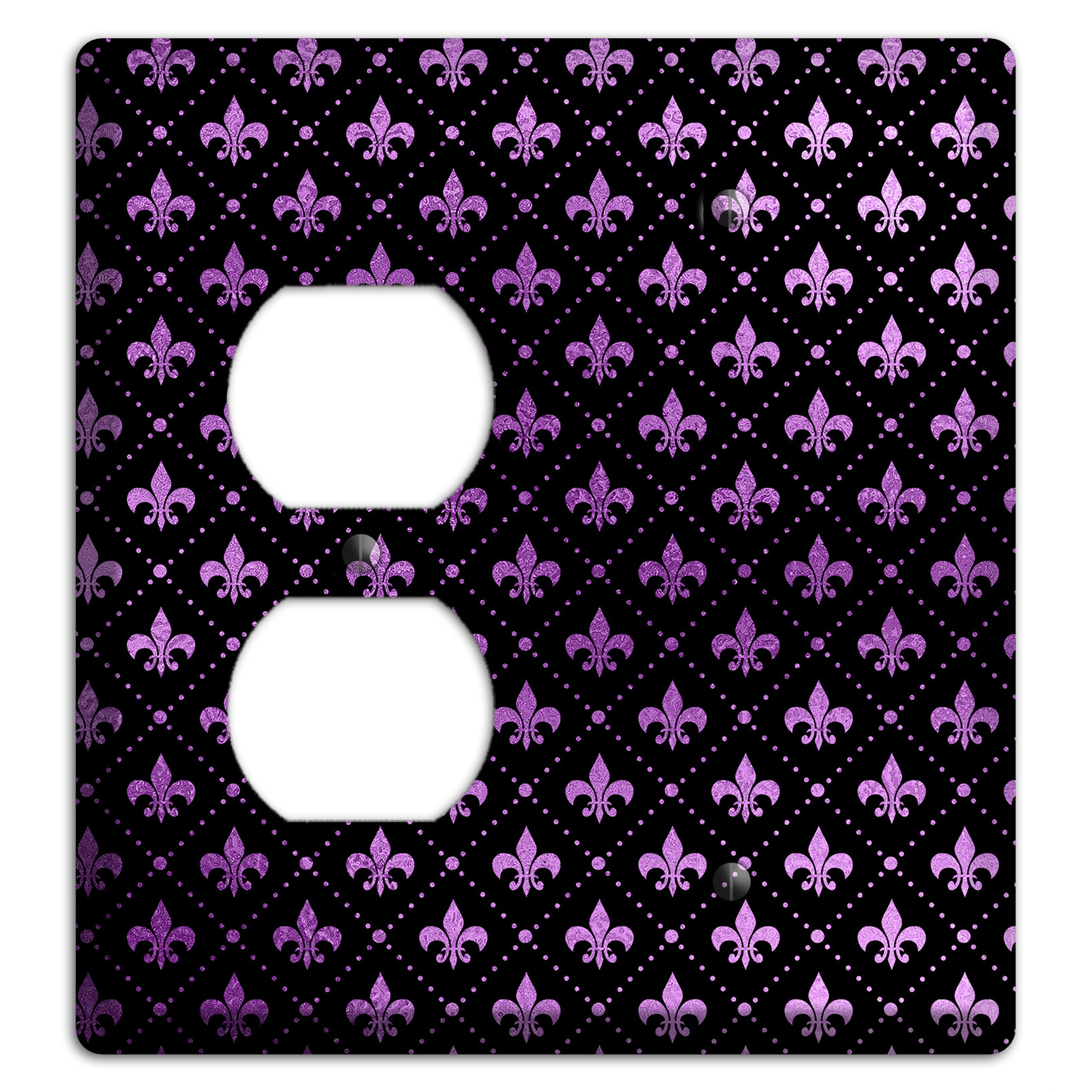 Royal Lilac Grid Duplex / Blank Wallplate