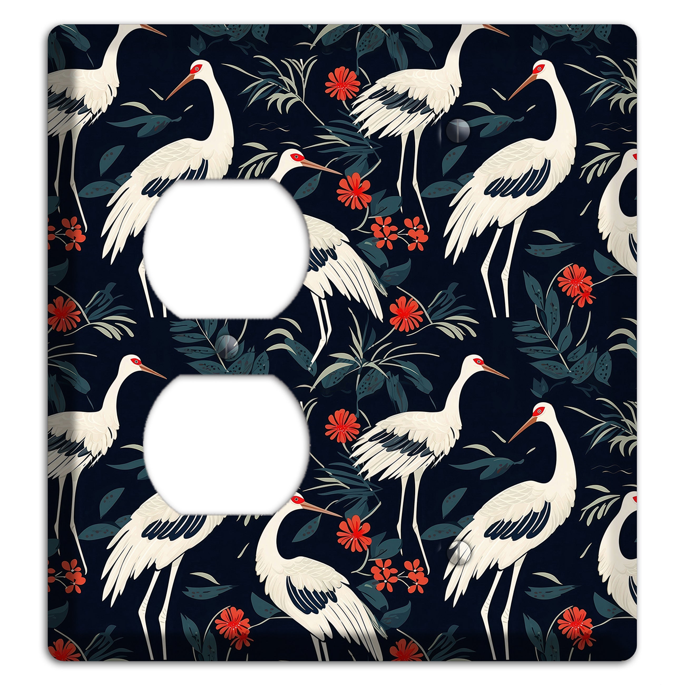 Midnight Plume Garden Duplex / Blank Wallplate